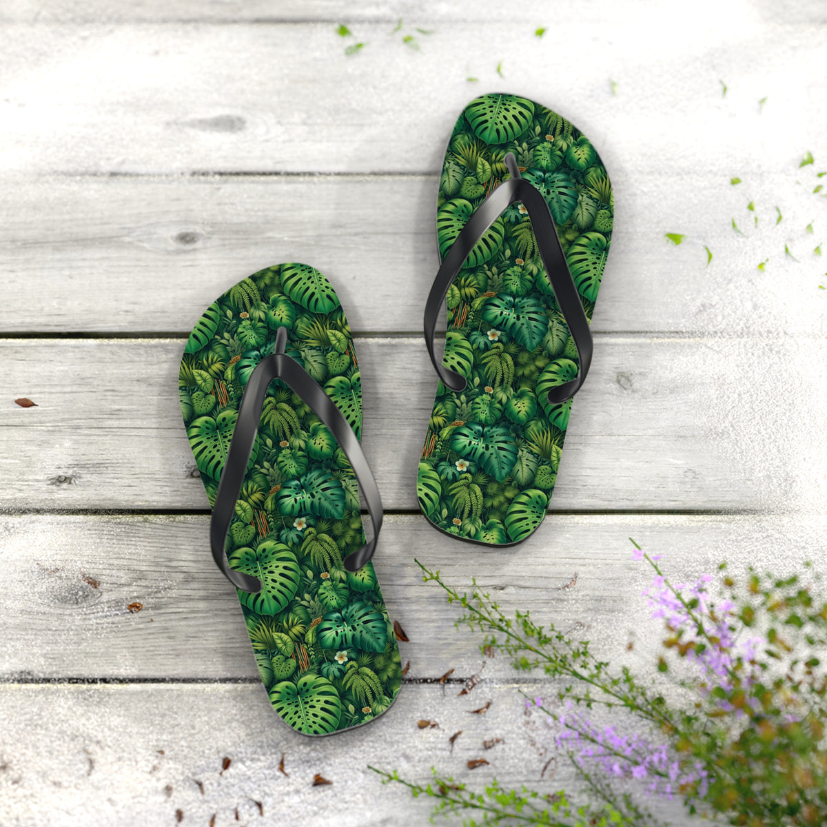 Flip Flops - Rainforest Greenery