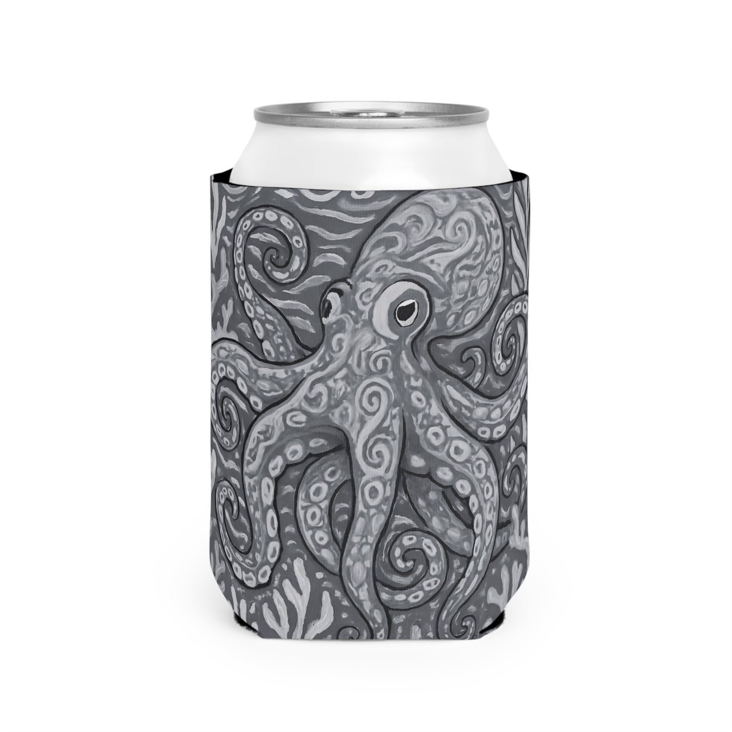 Octopus Kraken Joe/Slate Can Cooler Sleeve - Perfect for Outdoor Picnics