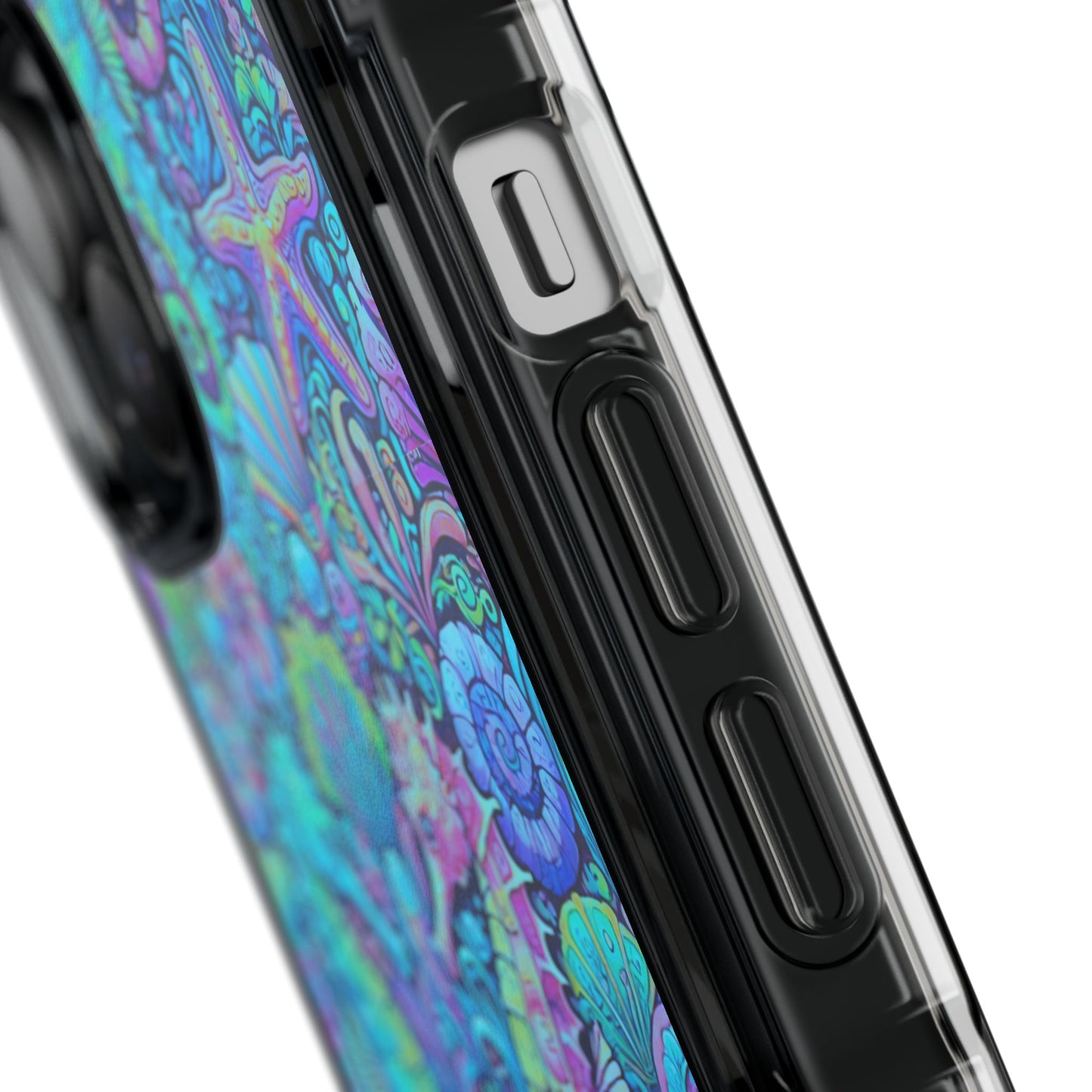 Seahorses/Turquoise POP Magnetic Clear Phone Case, Many Models