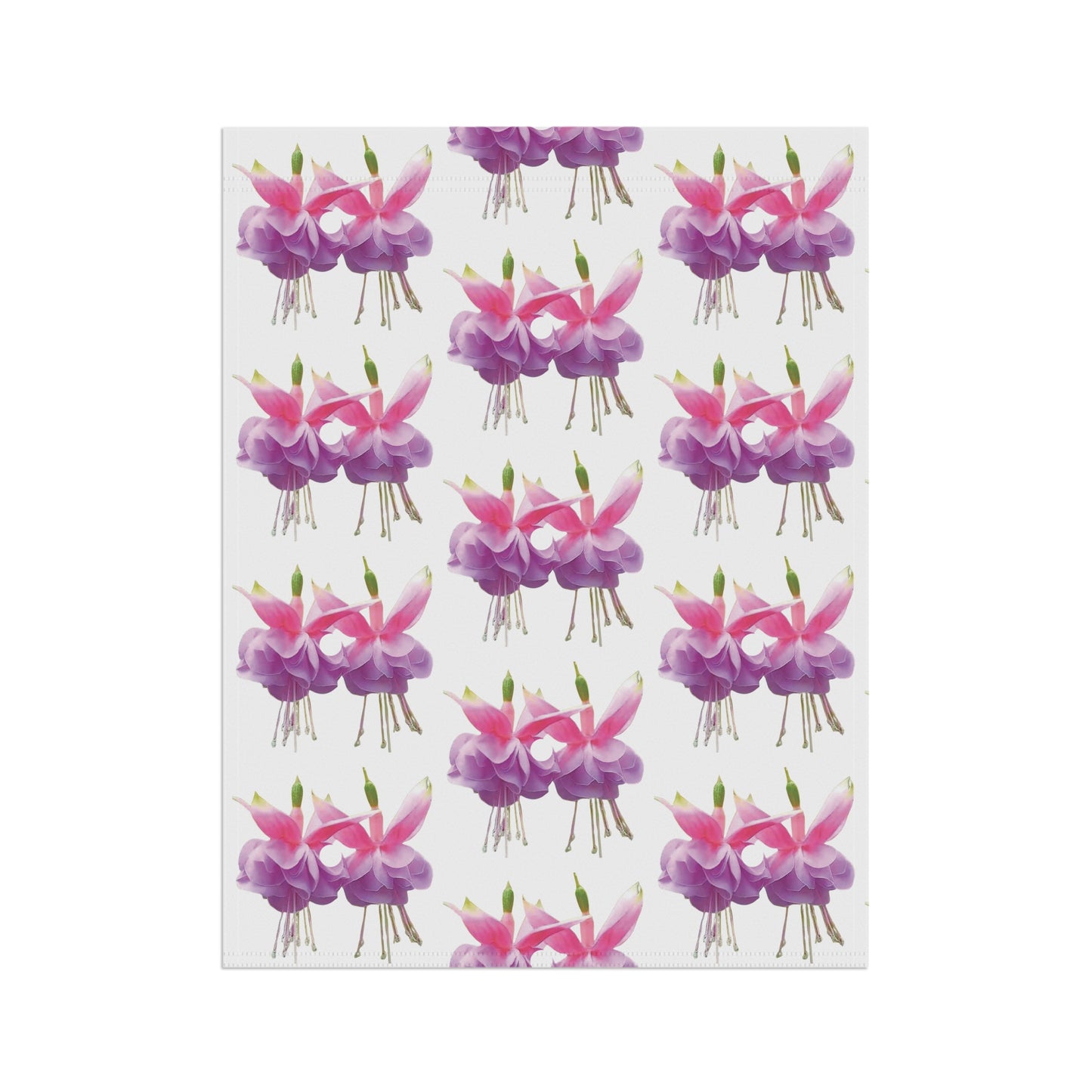 Tropical Garden Flag  - Perfect for Outdoor Decor / Floral Two Pink Fuchsias