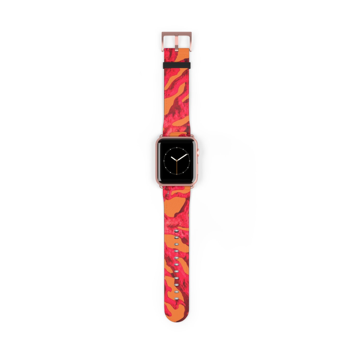 Apple Watch Band - Red Coral, crusta orange background