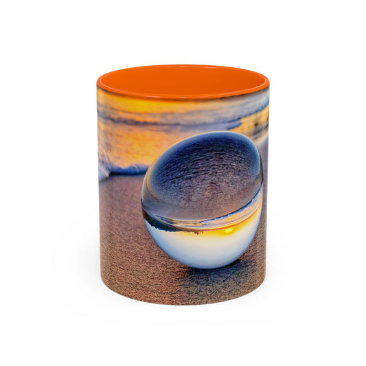 Beach Sunset Accent Coffee Mug - 11oz & 15oz - Perfect for Ocean Lovers