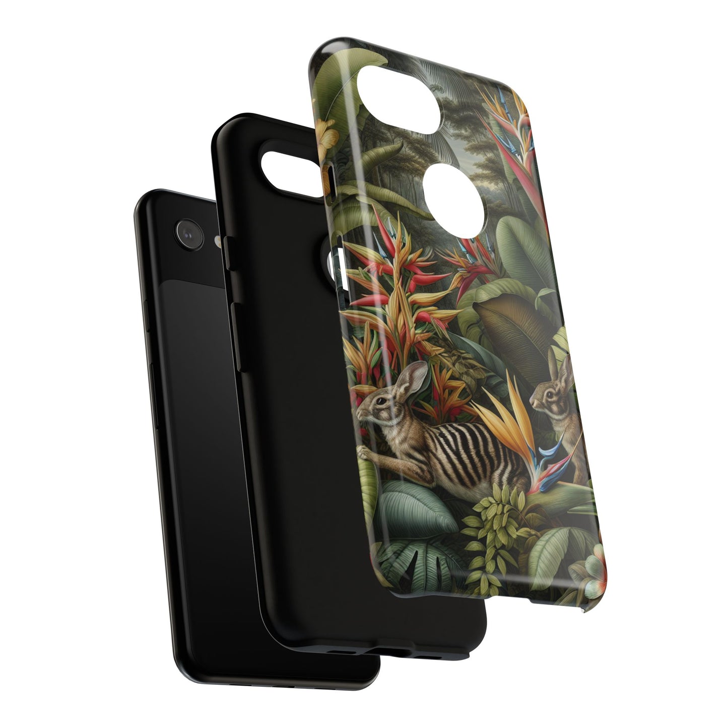 Rainforest Rabbit Outing Phone Case - Tough Cases with Summer Vibe