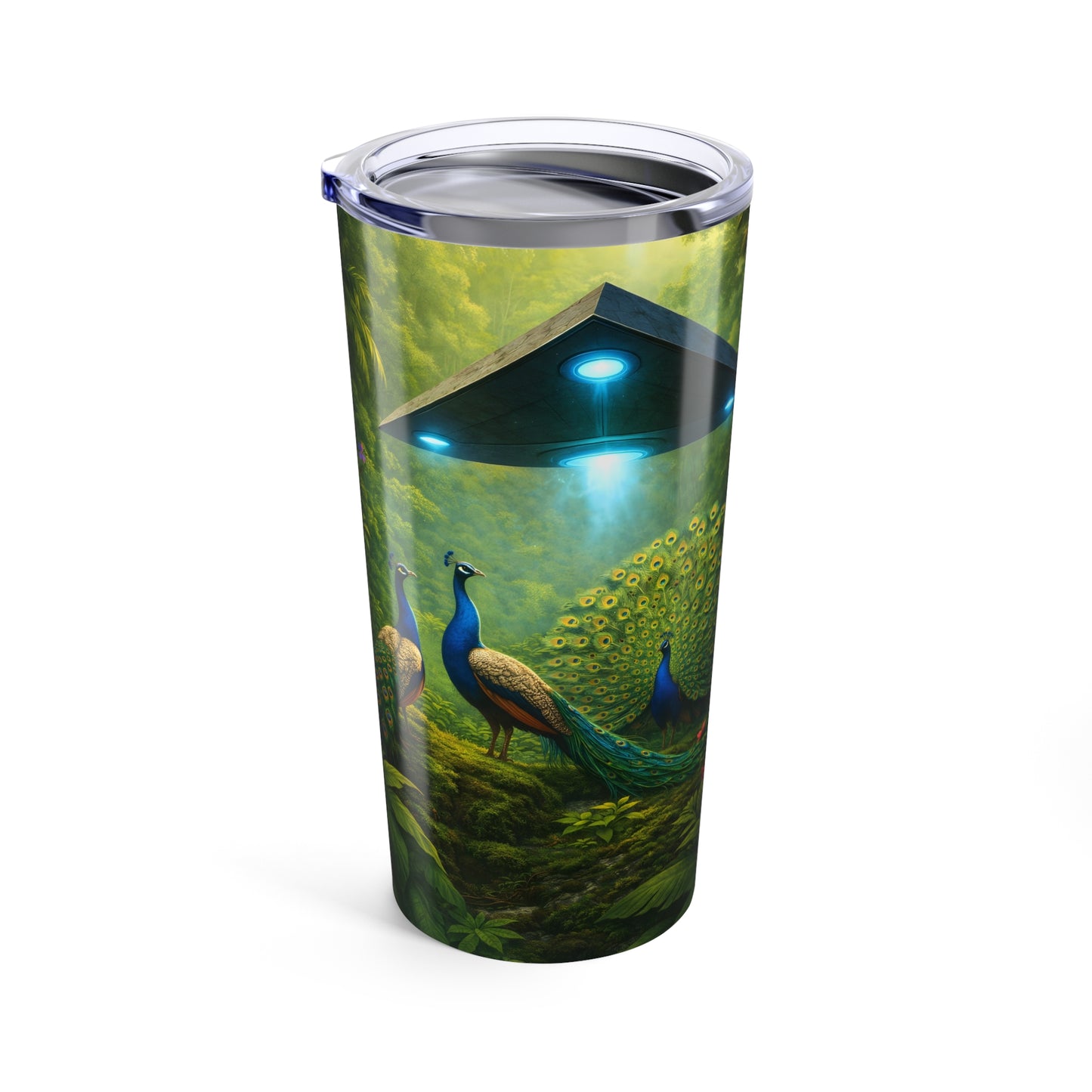 20oz Stainless Steel Tumbler — Peacocks and UFO