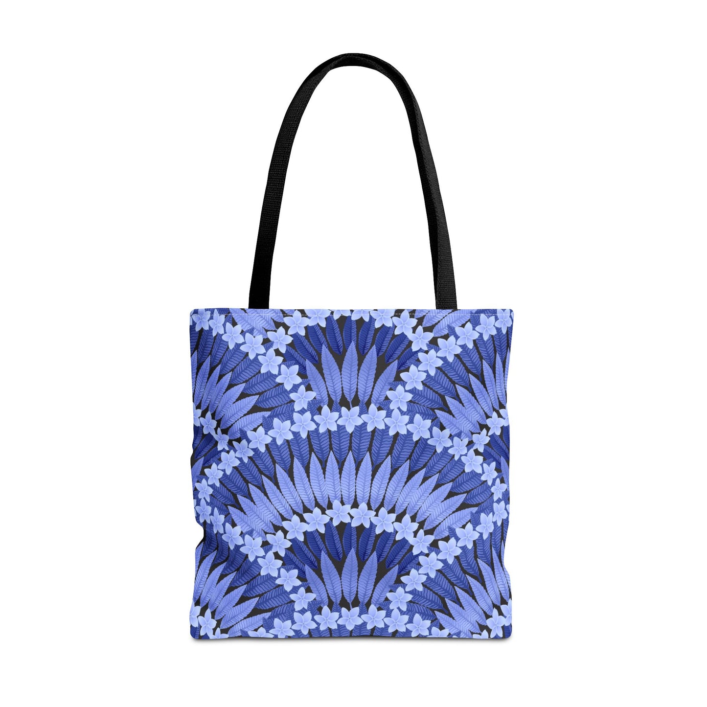 Plumeria and Palms Blue Tote Bag - 3 Sizes