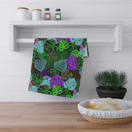 Tea Towels (cotton, poly), Monstera Party