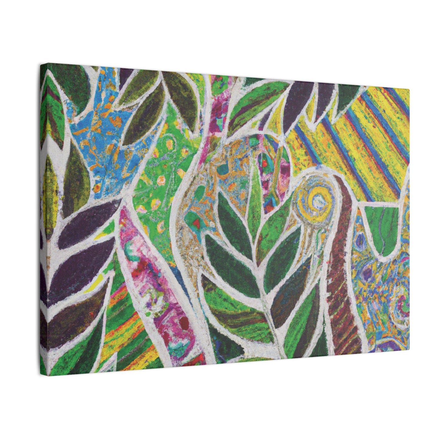 Tropical Canvas Artwork - Stretched Canvas Print, Many Sizes / Amazon Whimsy