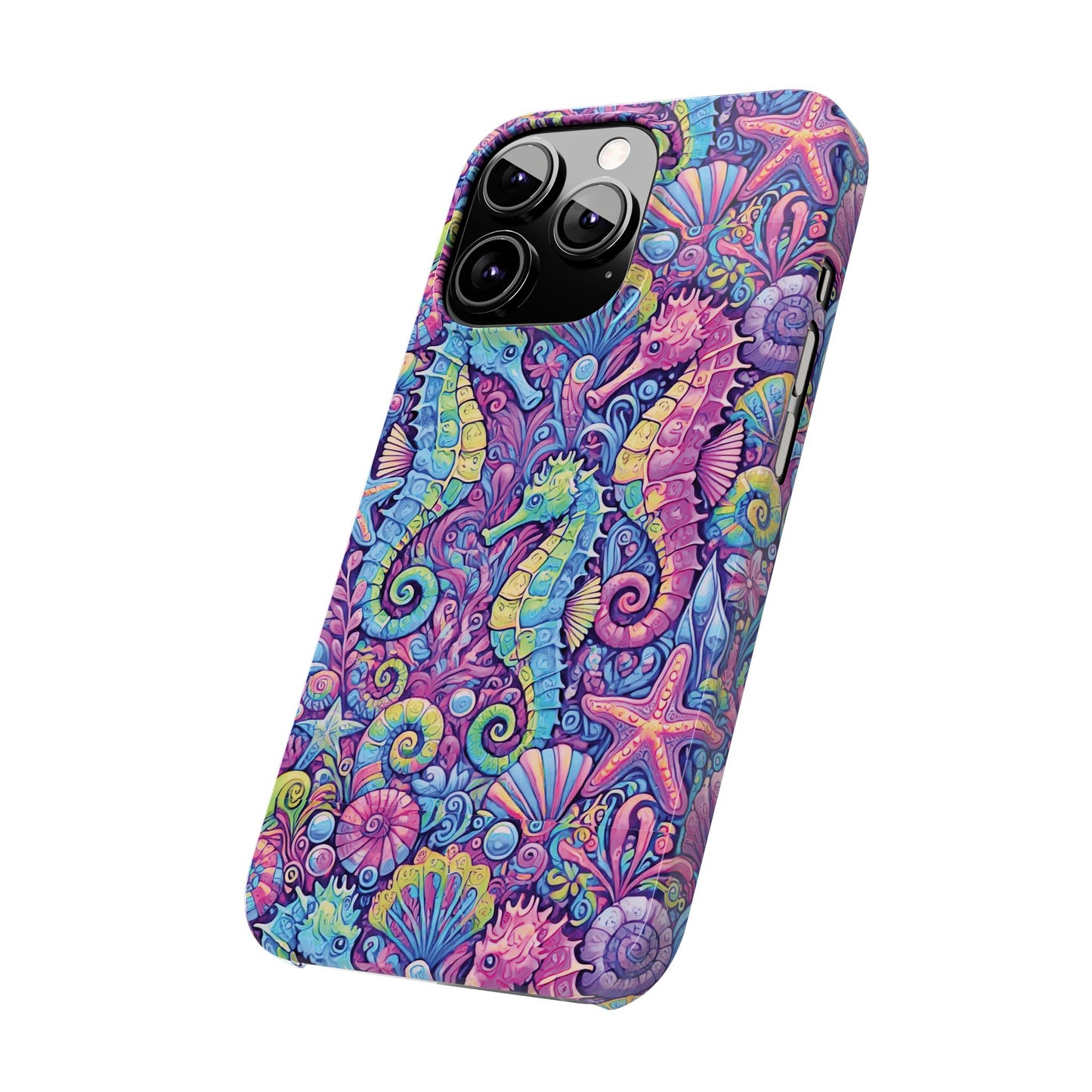 Slim Phone Cases - Seahorses, Fantasy POP