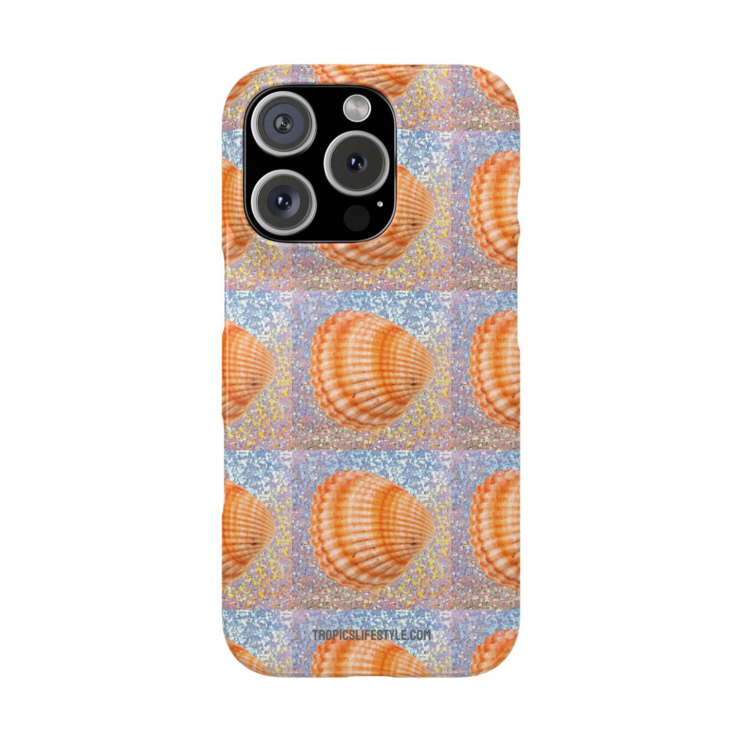 Slim Phone Cases - Disco Orange Scallop