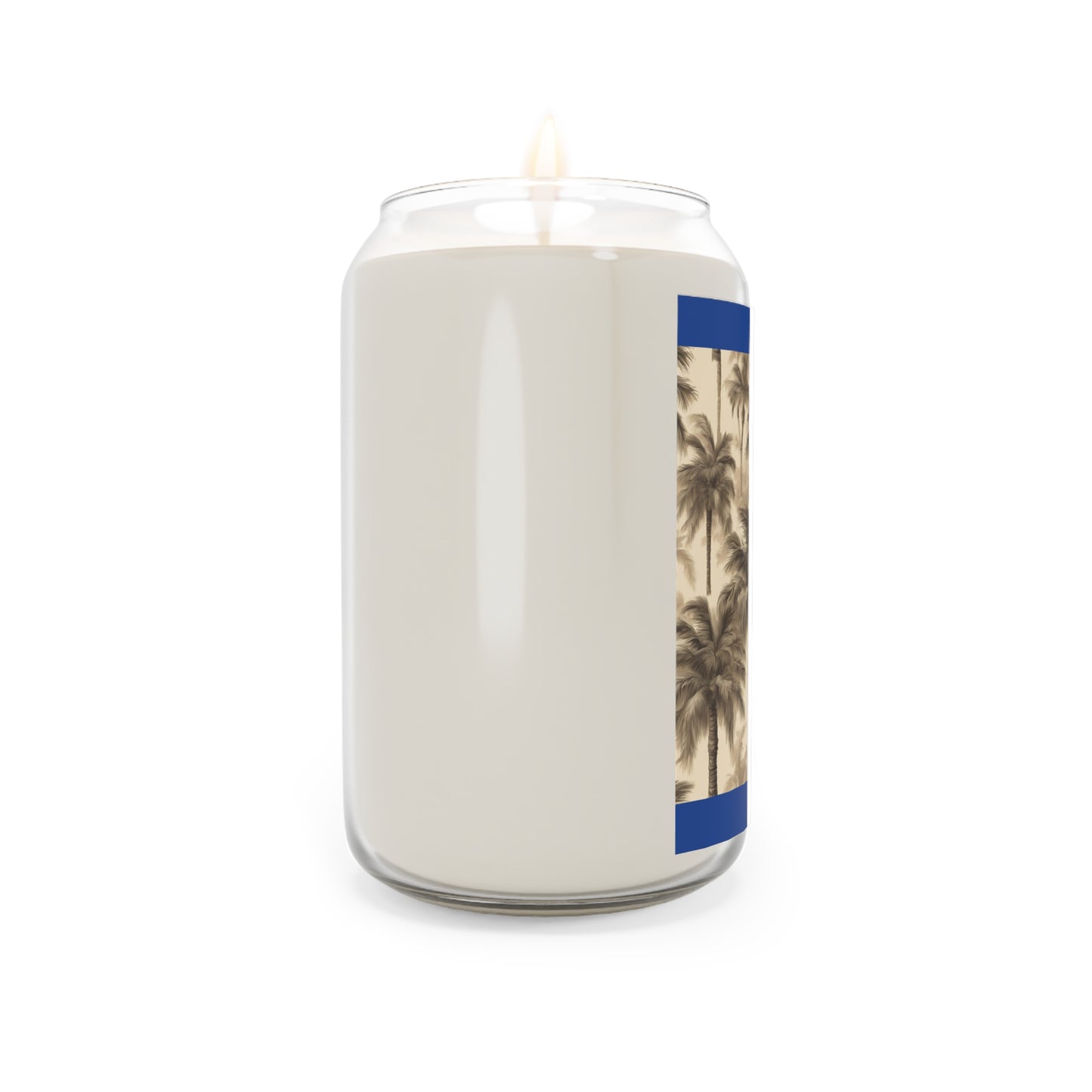 Scented Candle, 13.75oz - Lisa's Fluffy Palms, dark blue