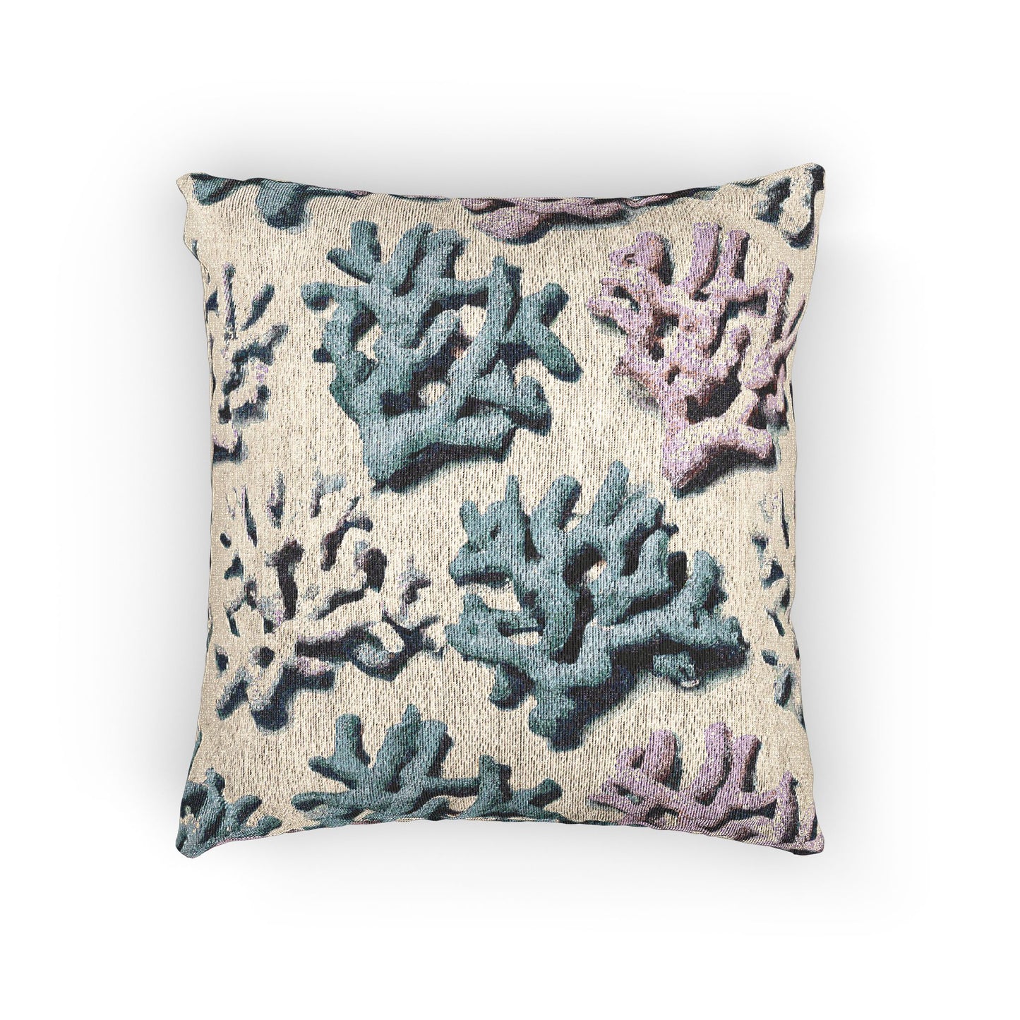 Woven Pillow, 17"W x 18"L - Coral Pastels