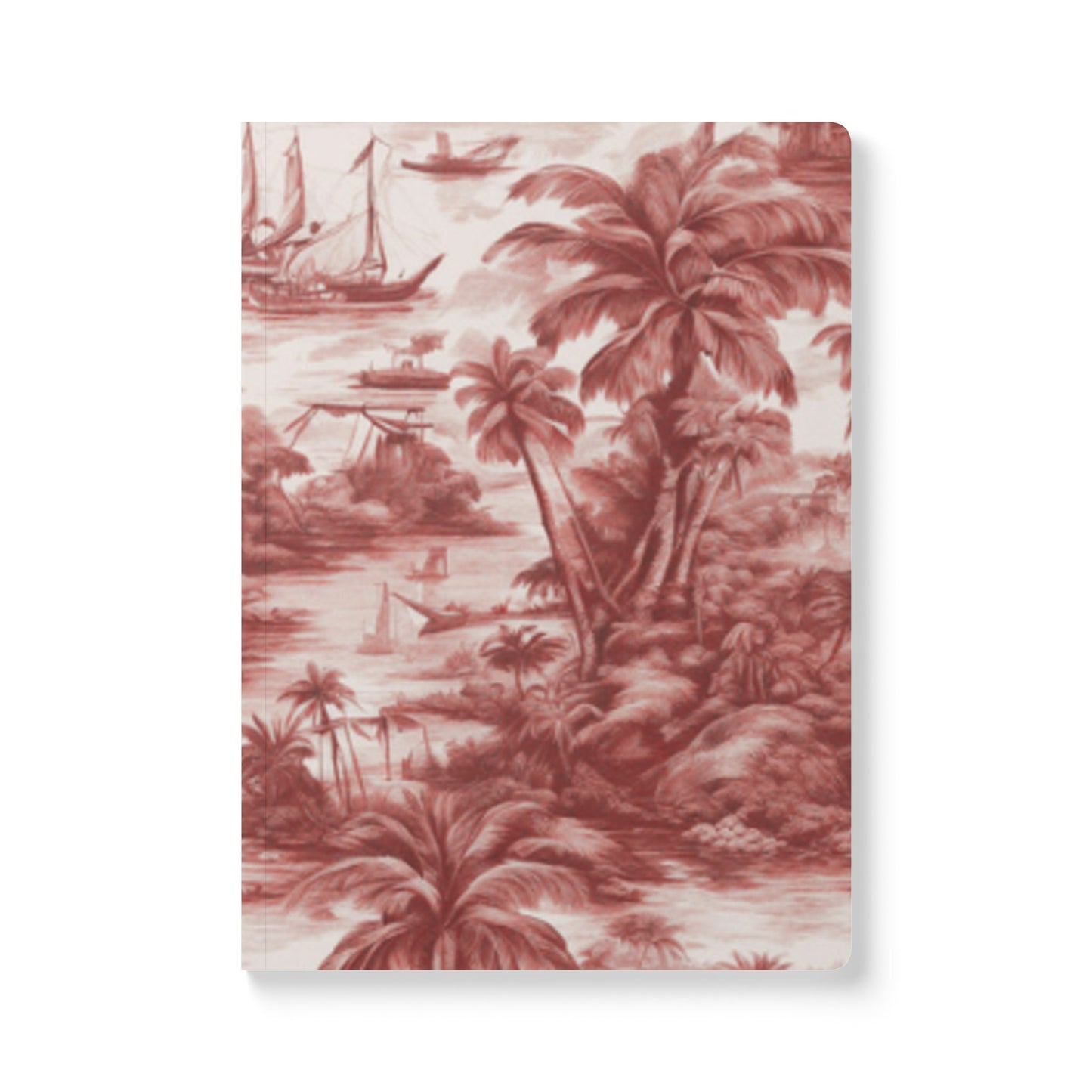 Copy of Softcover Journal - Tropical Toile #1, Black