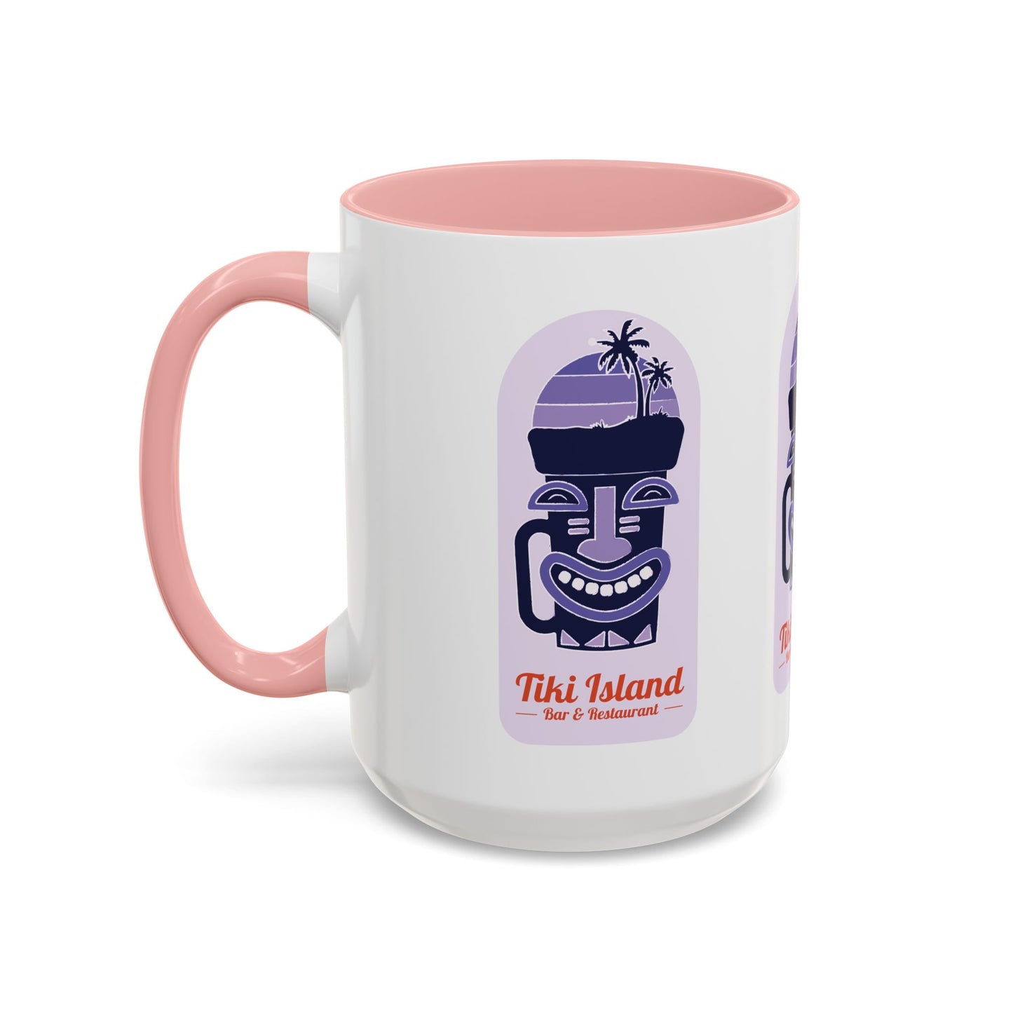 Tiki Island Accent Coffee Mug - Fun Tropical Drinkware for Beach Vibes, purple