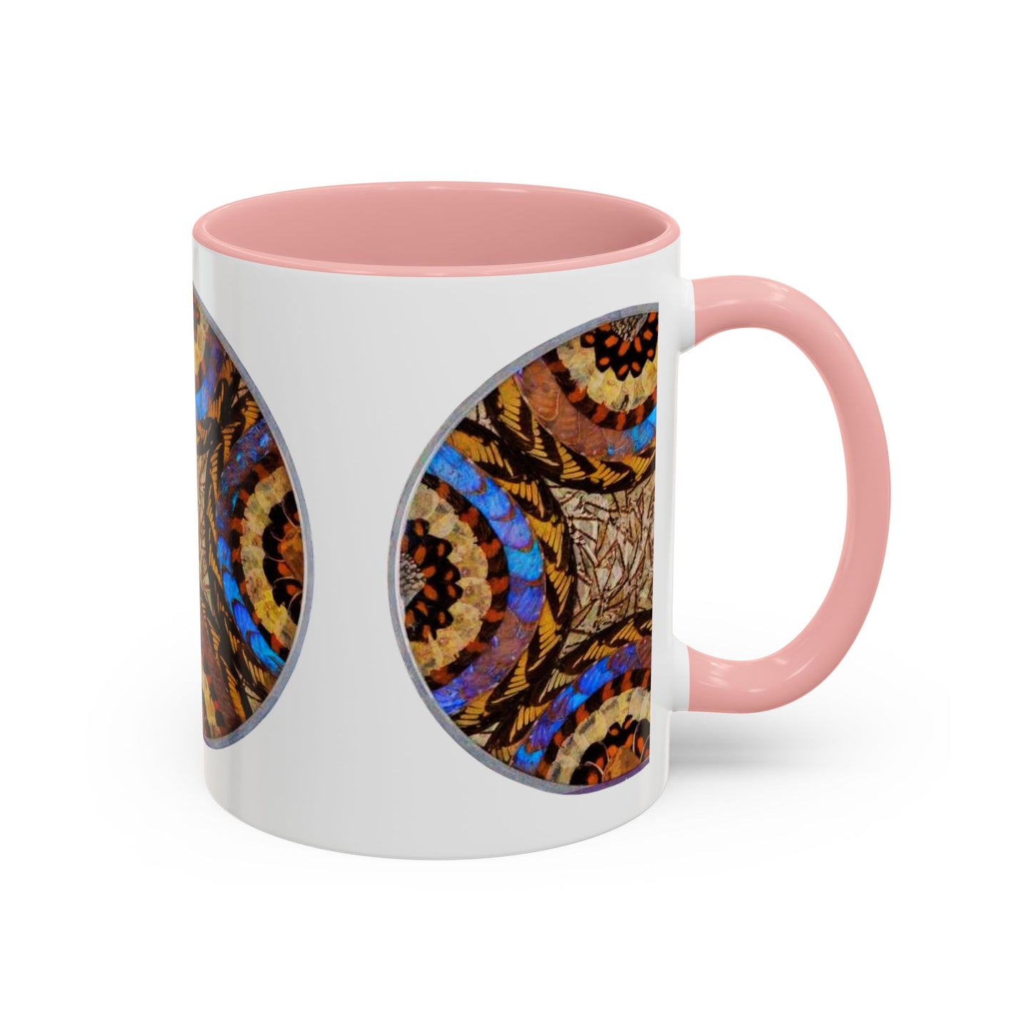 Accent Coffee Mug (11, 15oz), 8 Colors - Real Butterfly Wings Plate #3