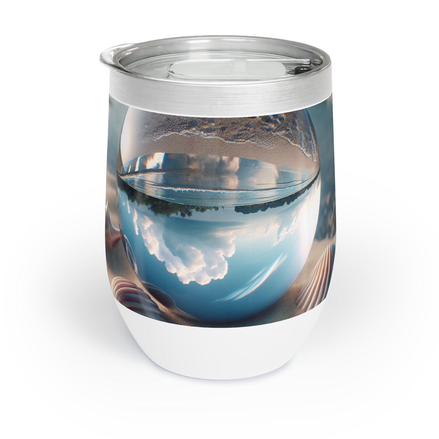Chill Wine Tumbler with Beach Illusion Ball