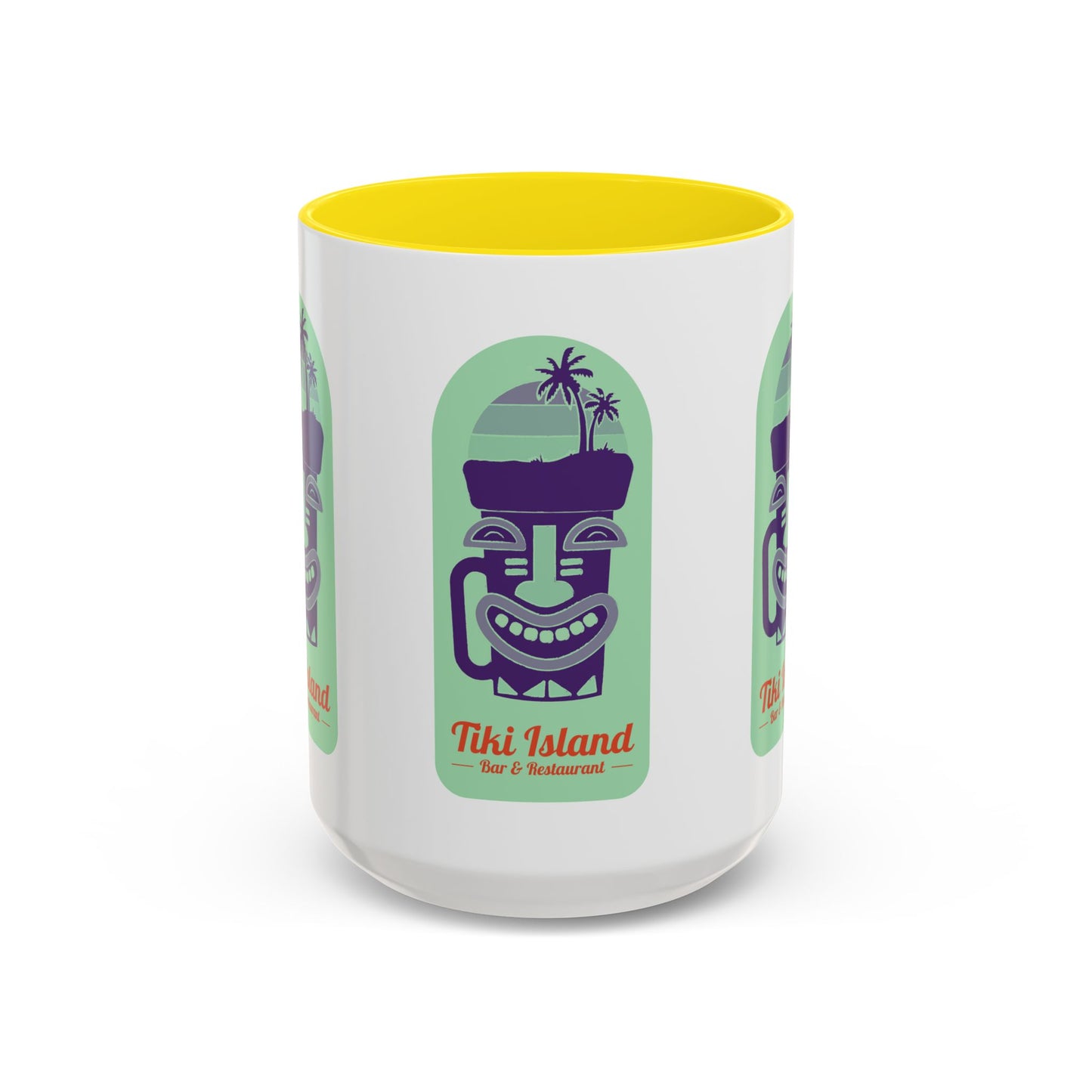 Tiki Island Accent Coffee Mug - Fun Tropical Drinkware for Beach Vibes, green