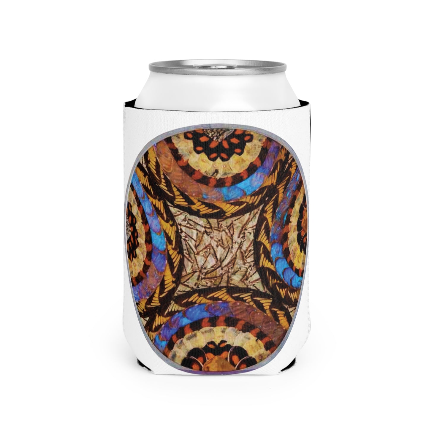 Real Exotic Butterfly Wing Art Can Cooler Sleeve - Perfect for Outdoor Picnics