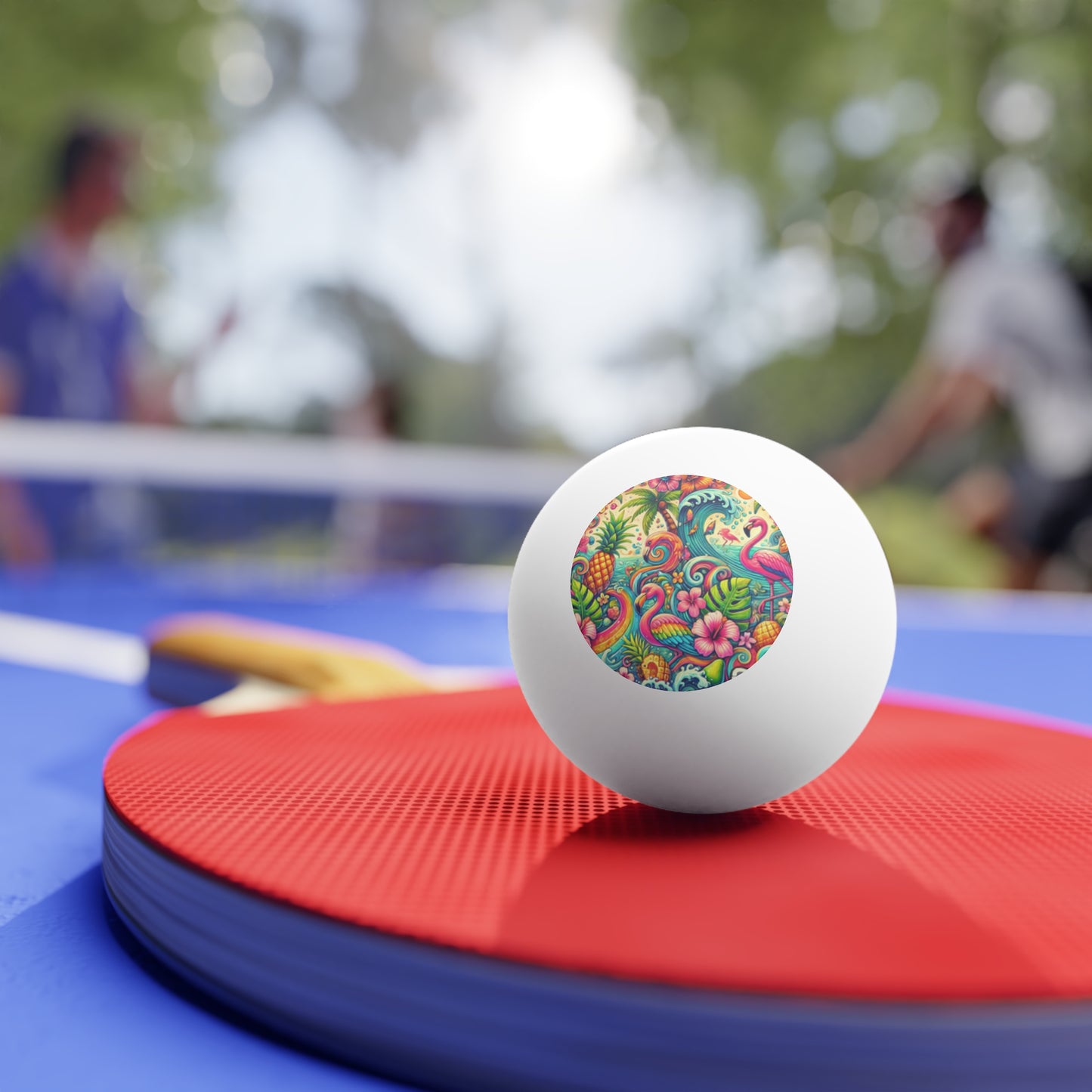 Tropical Paradise Ping Pong Balls - 6 Pack with Flamingo Waves