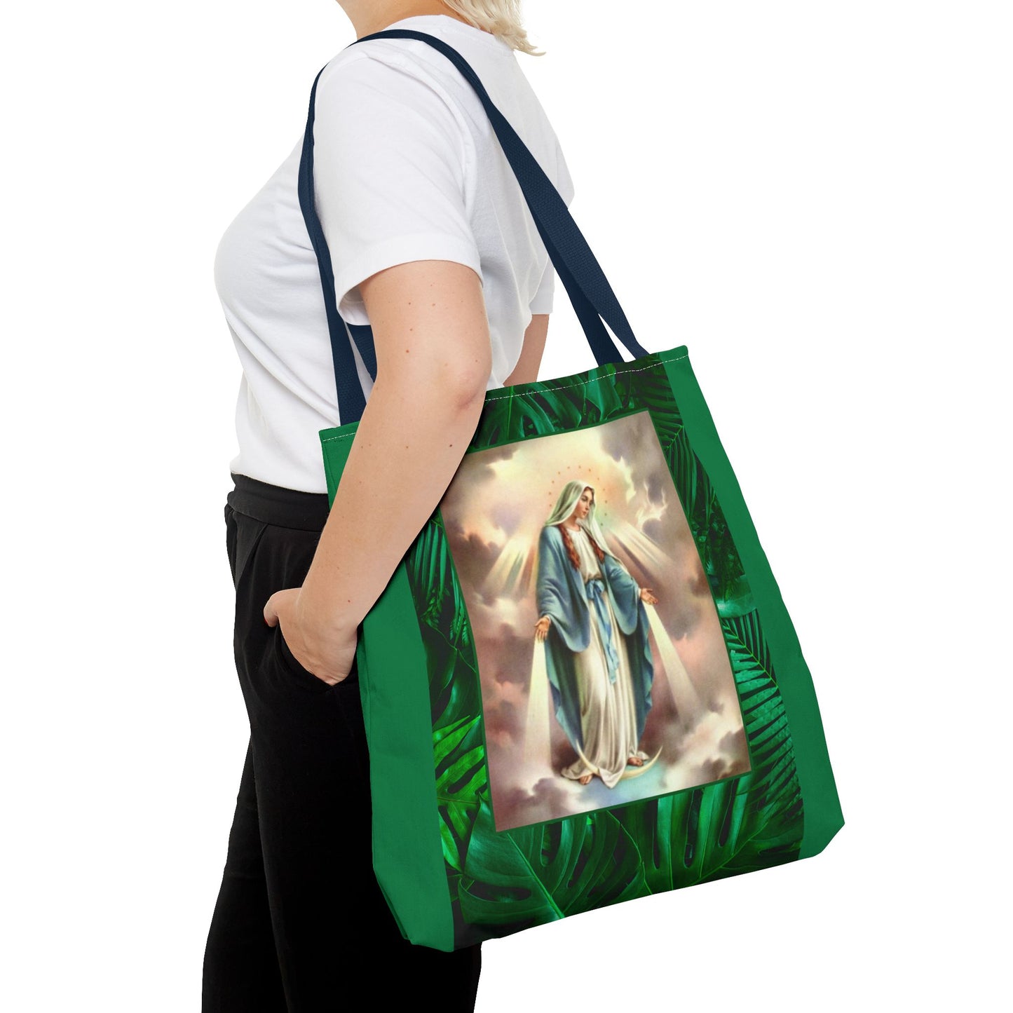 Religious Our Lady of Grace Tropical Tote Bag - 3 Sizes