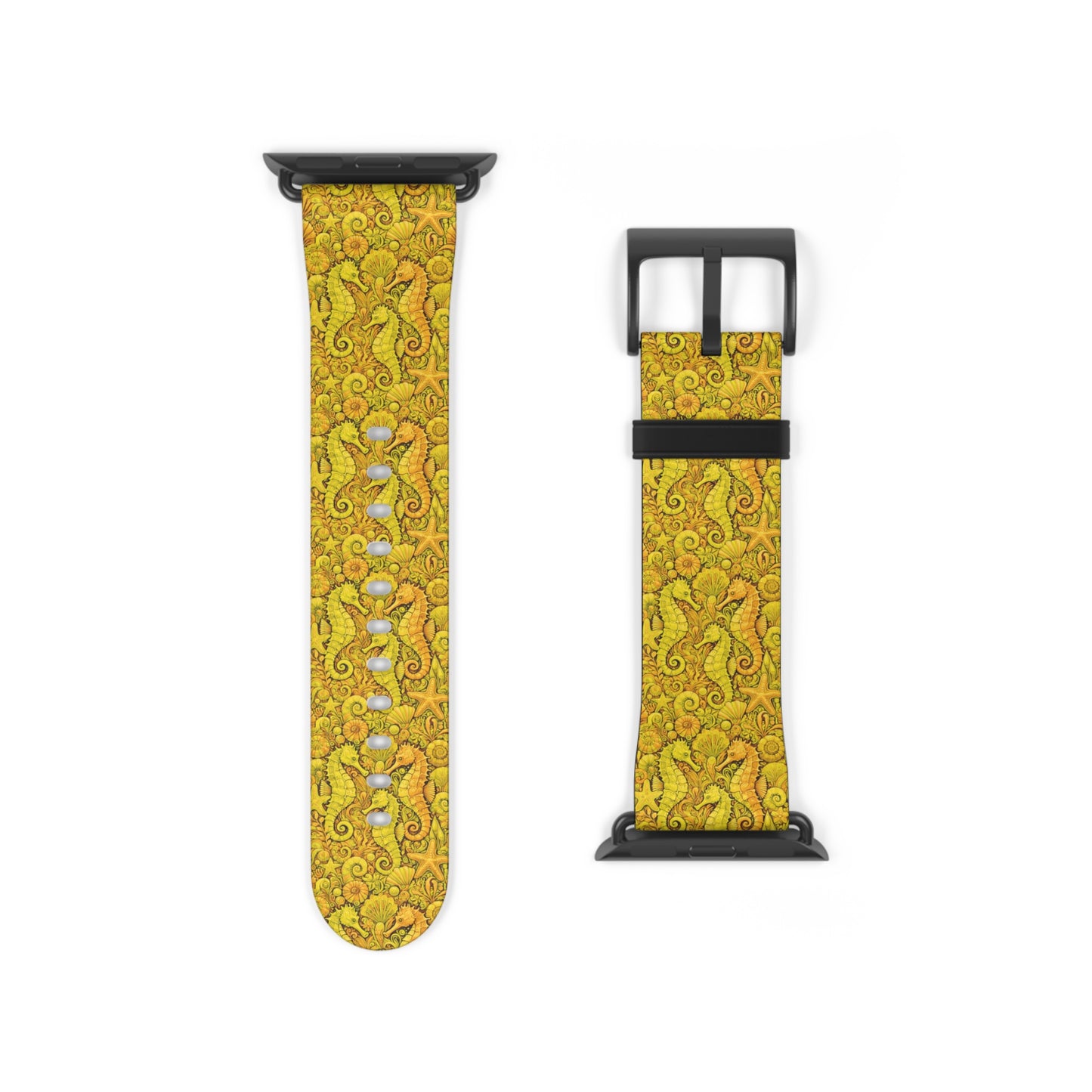 Apple Watch Band - Tropical Seahorse Trio, Yellow
