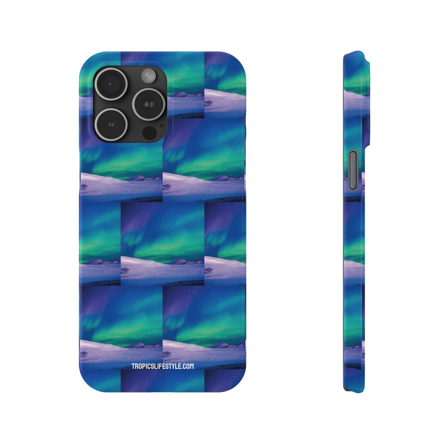 Slim Phone Cases - Cold Ocean Lights, Peacock