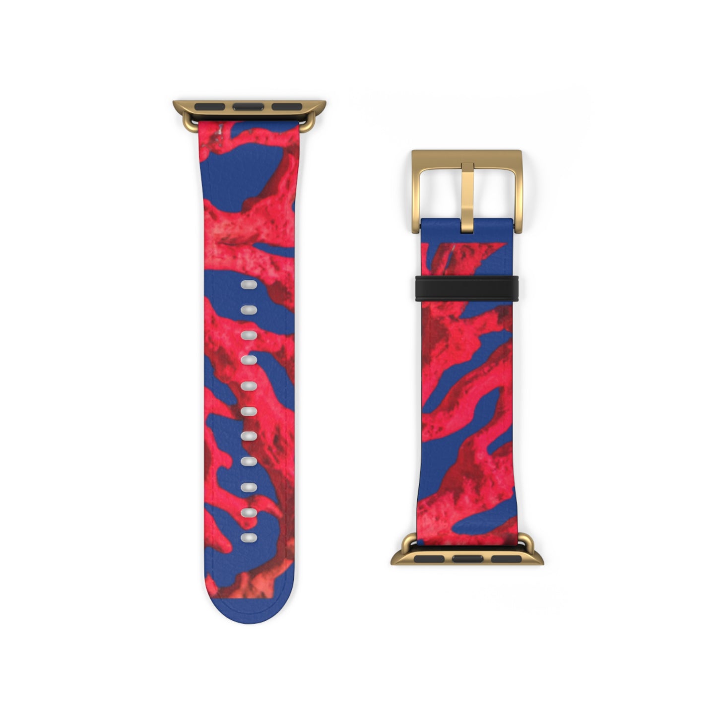 Apple Watch Band - Red Coral, dark blue background