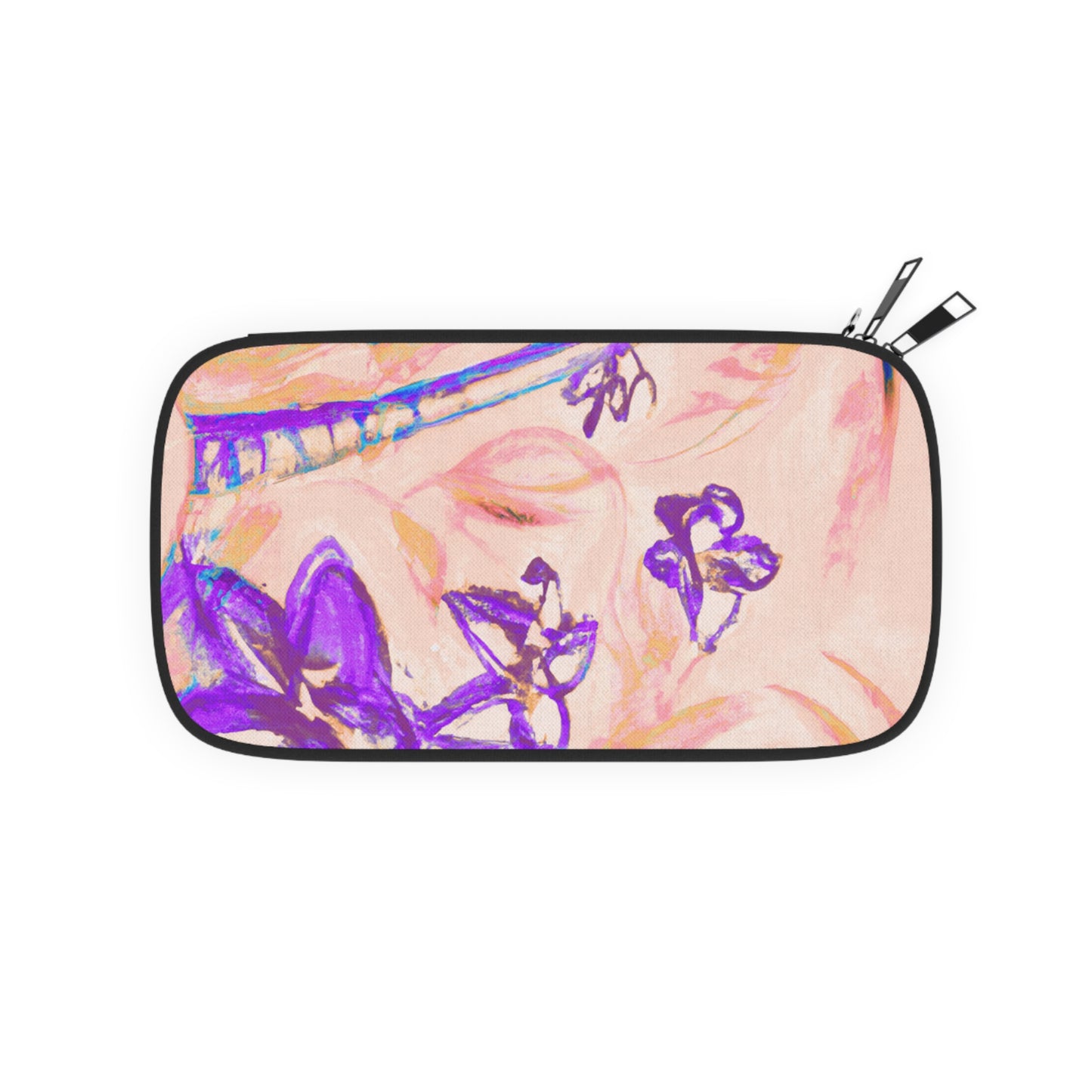 Vibrant Passport Wallet – Perfect for Travelers & Adventurers / Tropical Doodles, Peach