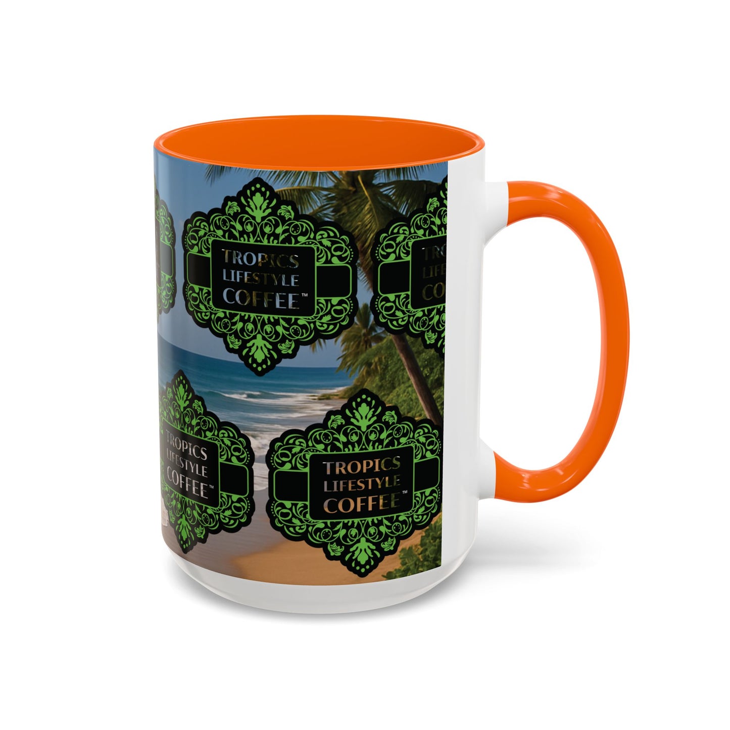 Accent Coffee Mug (11, 15oz), 8 Colors - Tropics Lifestyle Coffee, Meet You There