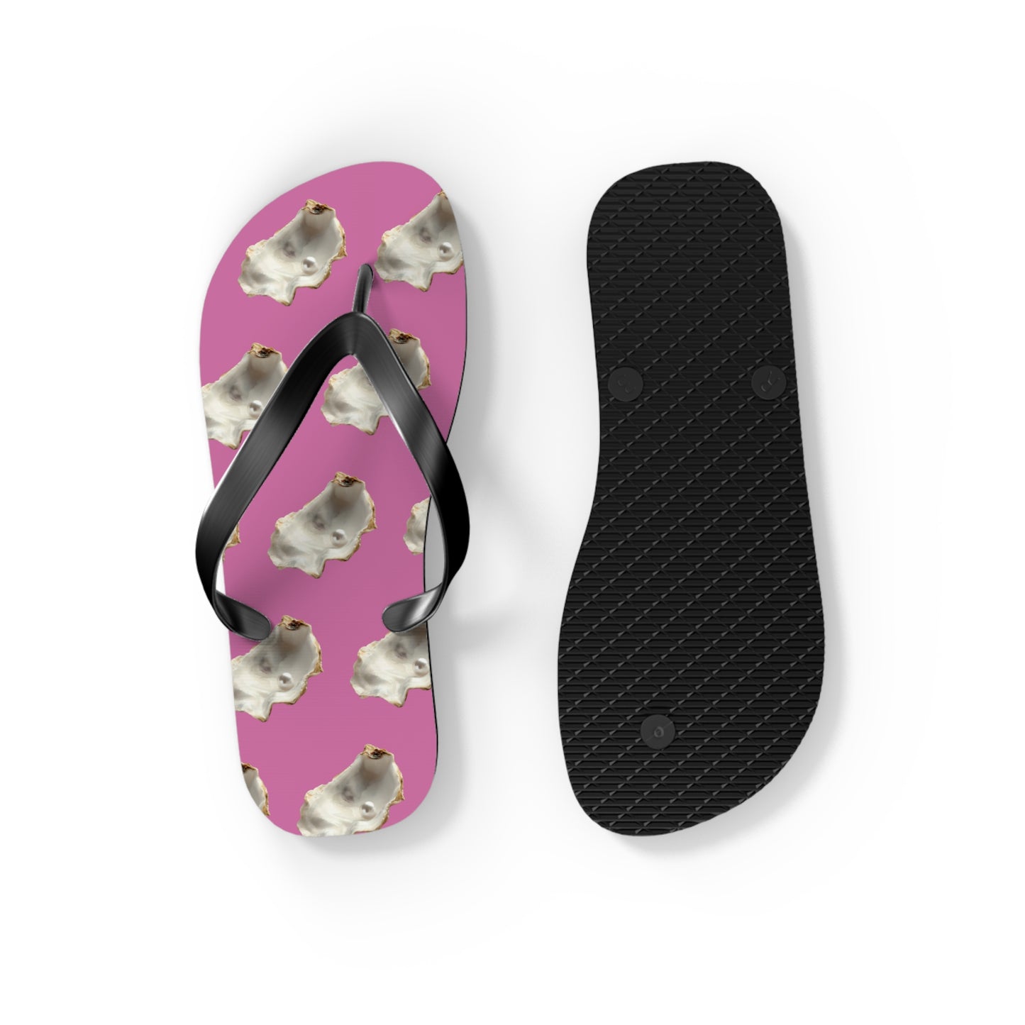 Flip Flops - White Pearl Oyster, light pink