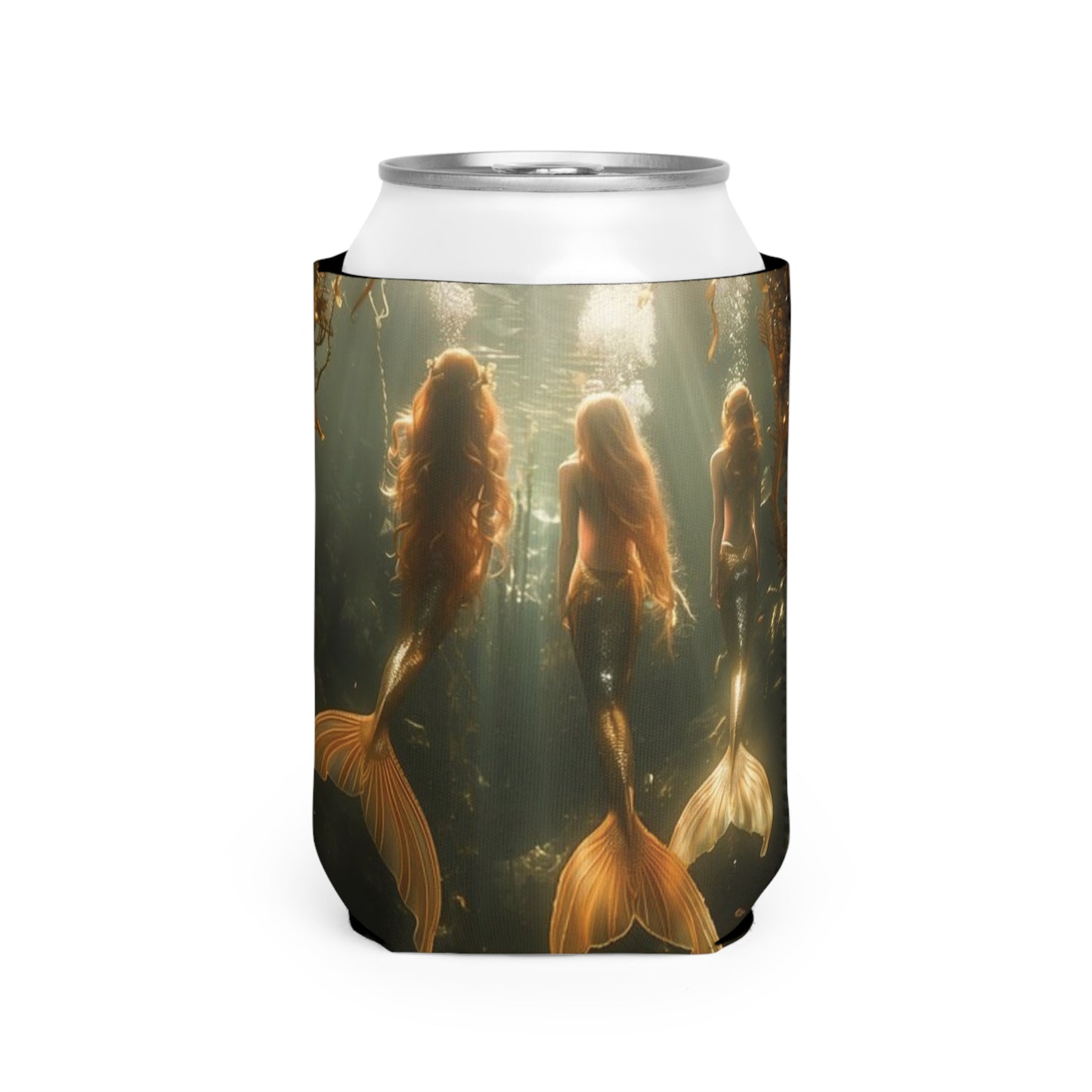Three Mermaid Sisters Can Cooler Sleeve - Perfect for Outdoor Picnics