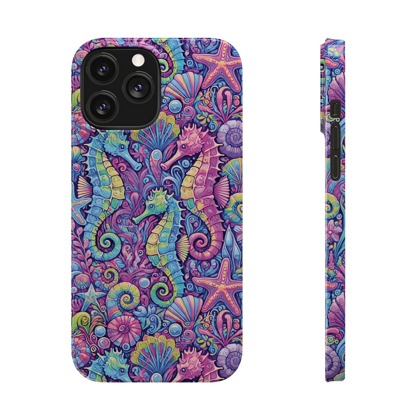 Slim Phone Cases - Seahorses, Fantasy POP