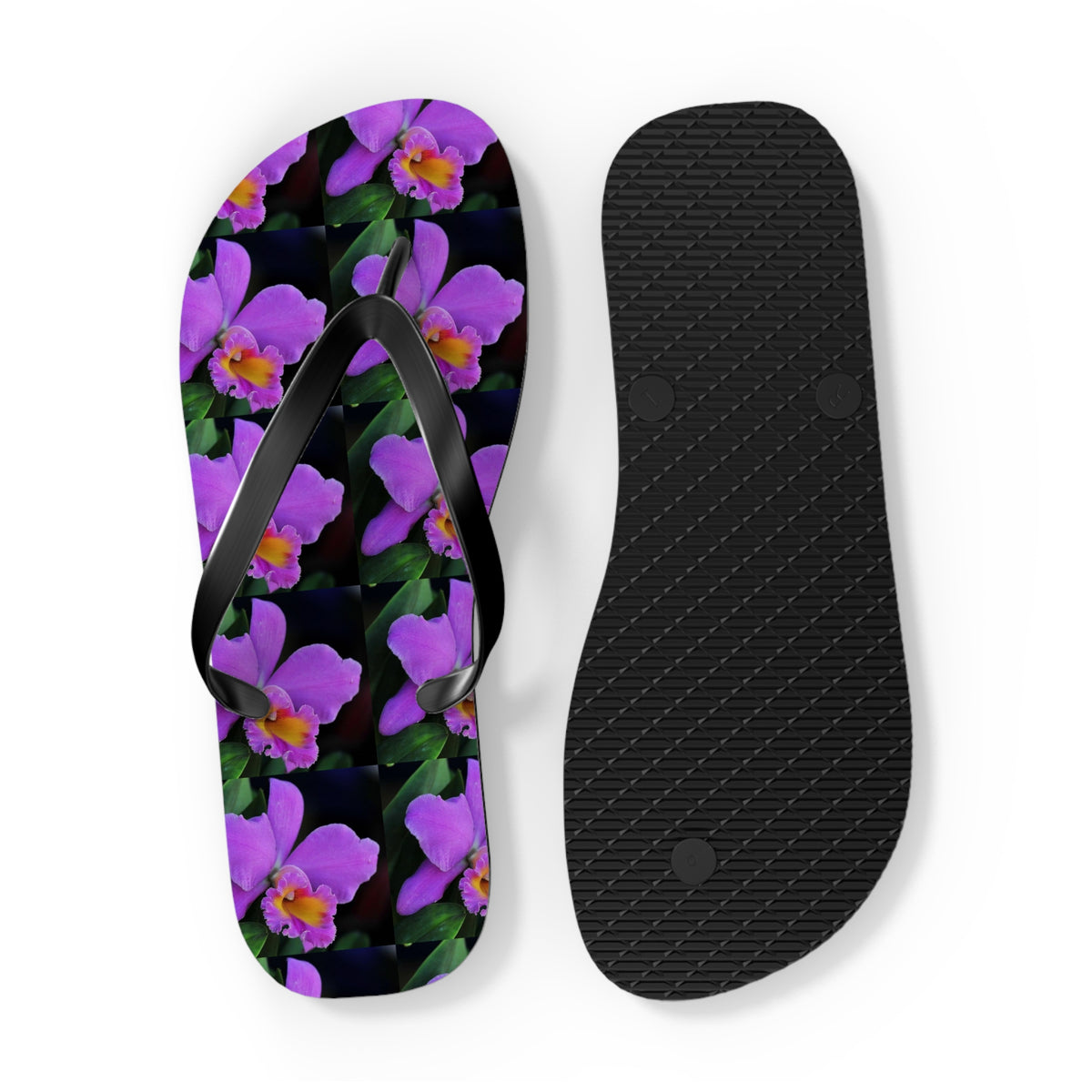 Flip Flops - Purple Orchids Majesty