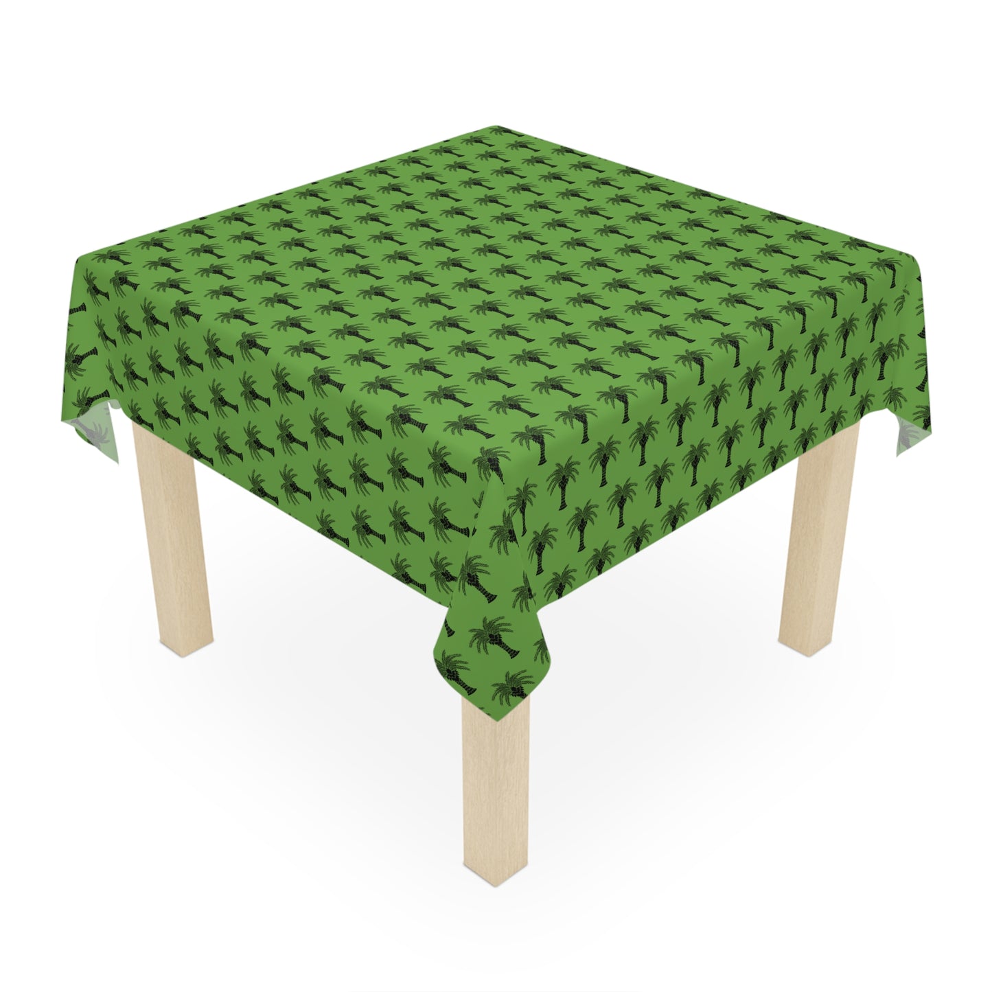 Micro Palm Glory/Green ~ Square Tablecloth, 55" x 55"