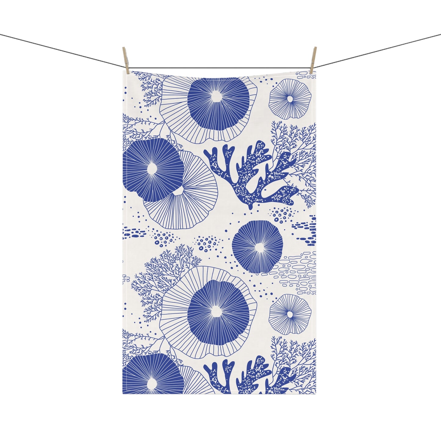 Tea Towels (cotton, poly), Plankton Drift Blue