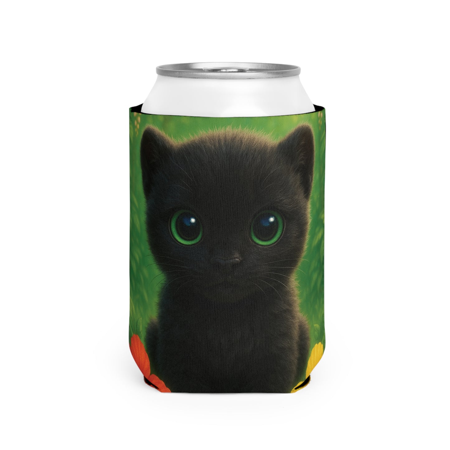 Baby Black Panther Can Cooler Sleeve - Perfect for Outdoor Picnics