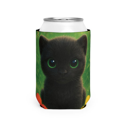 Baby Black Panther Can Cooler Sleeve - Perfect for Outdoor Picnics