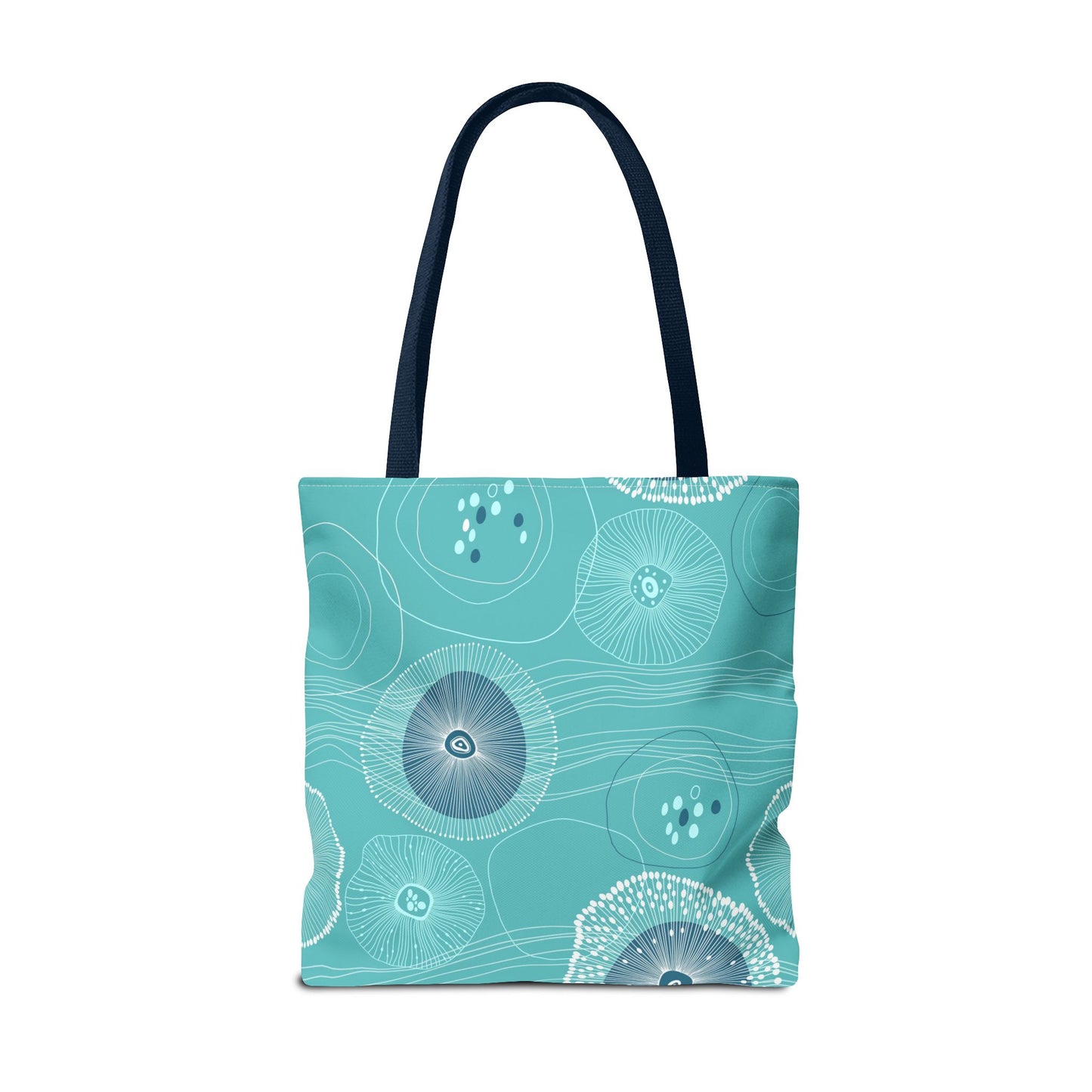 Plankton Drift Teal Tote Bag - 3 Sizes