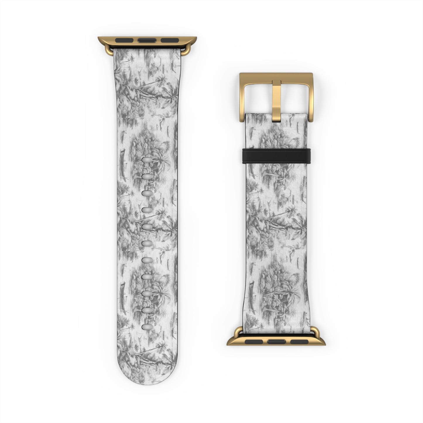 Apple Watch Band - Tropical Toile, soft black