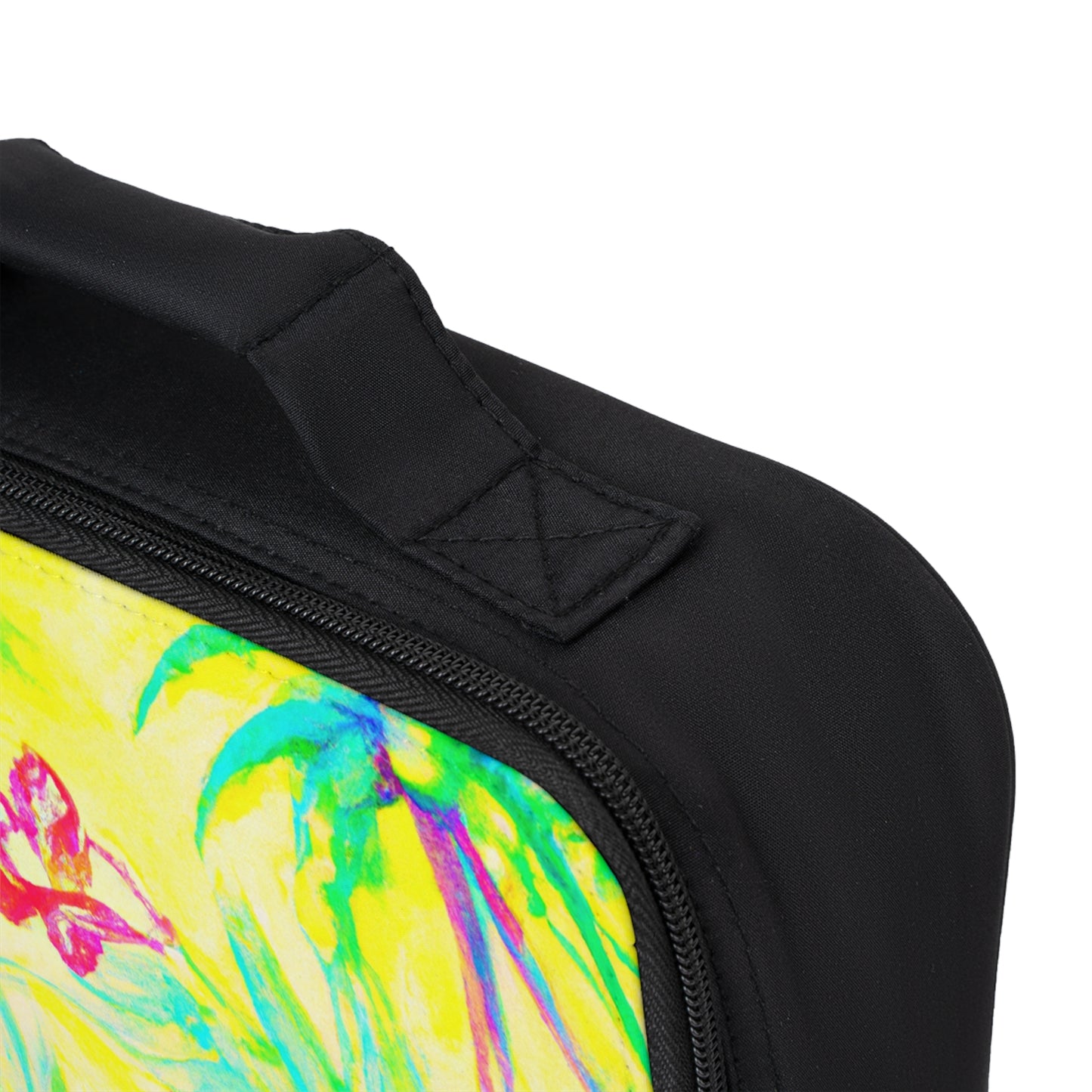 Tropical Doodles/Yellow Lunch Bag - Eco-Friendly Insulated Tote, Adult and Child Lunchbox / Perfect for Picnics, Beach Outings