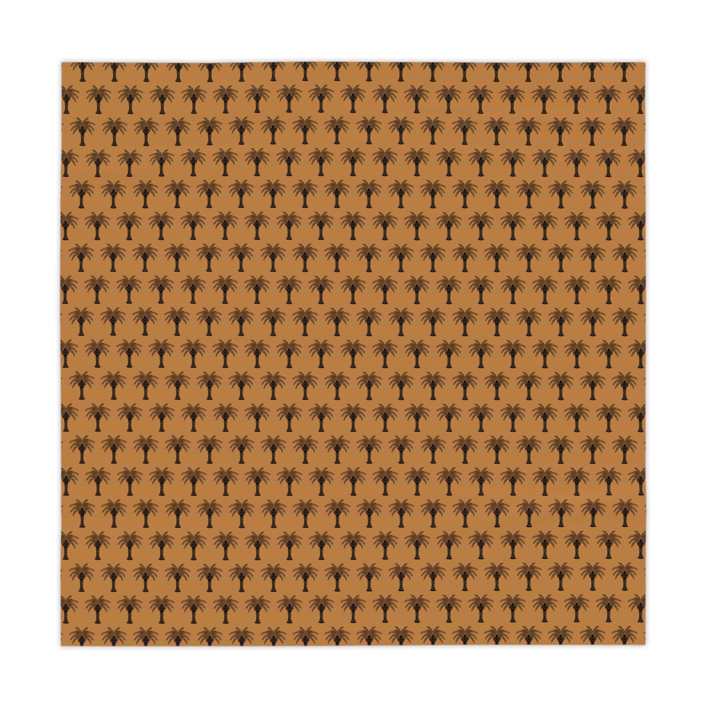 Micro Palm Glory/Light Brown ~ Square Tablecloth, 55" x 55"