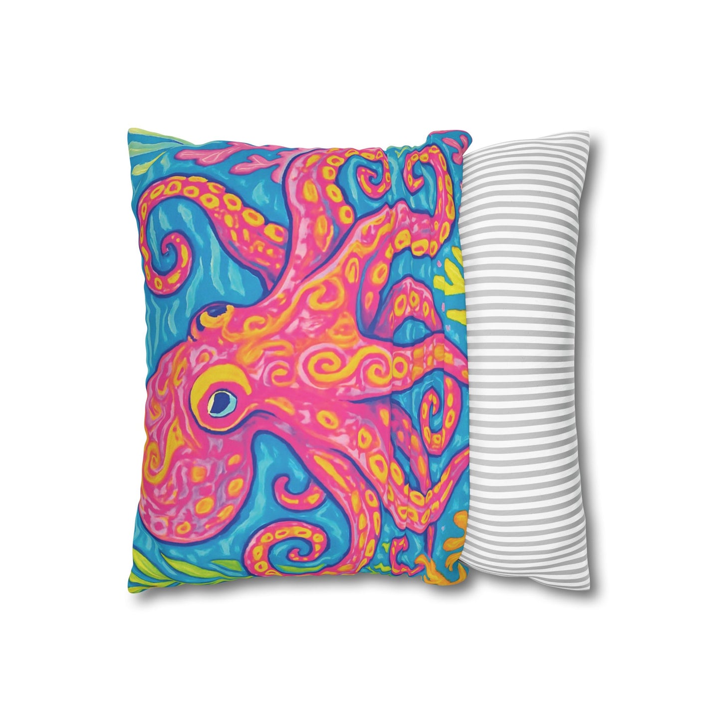 Faux Suede Square Pillowcase - Kraken Joe