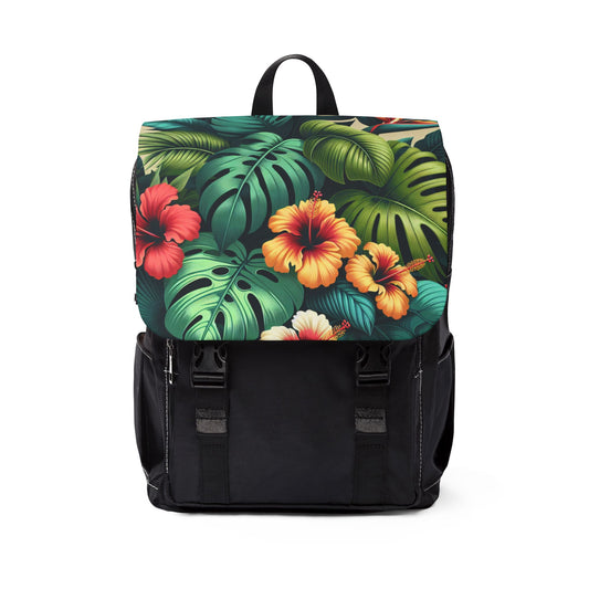 Tropical Casual Backpack - Perfect for Everyday Adventures / Exotic Flora