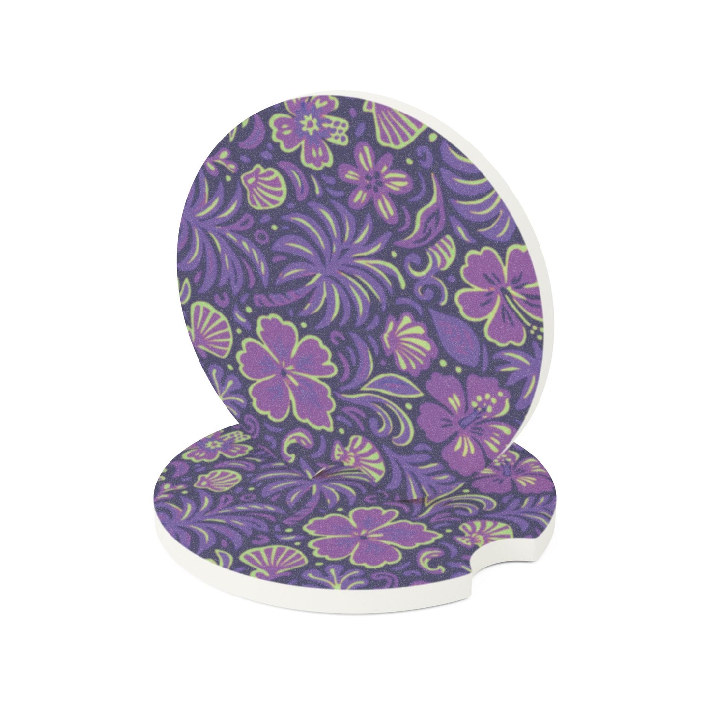 Soapstone Car Coaster - Beach Dreams, Purple