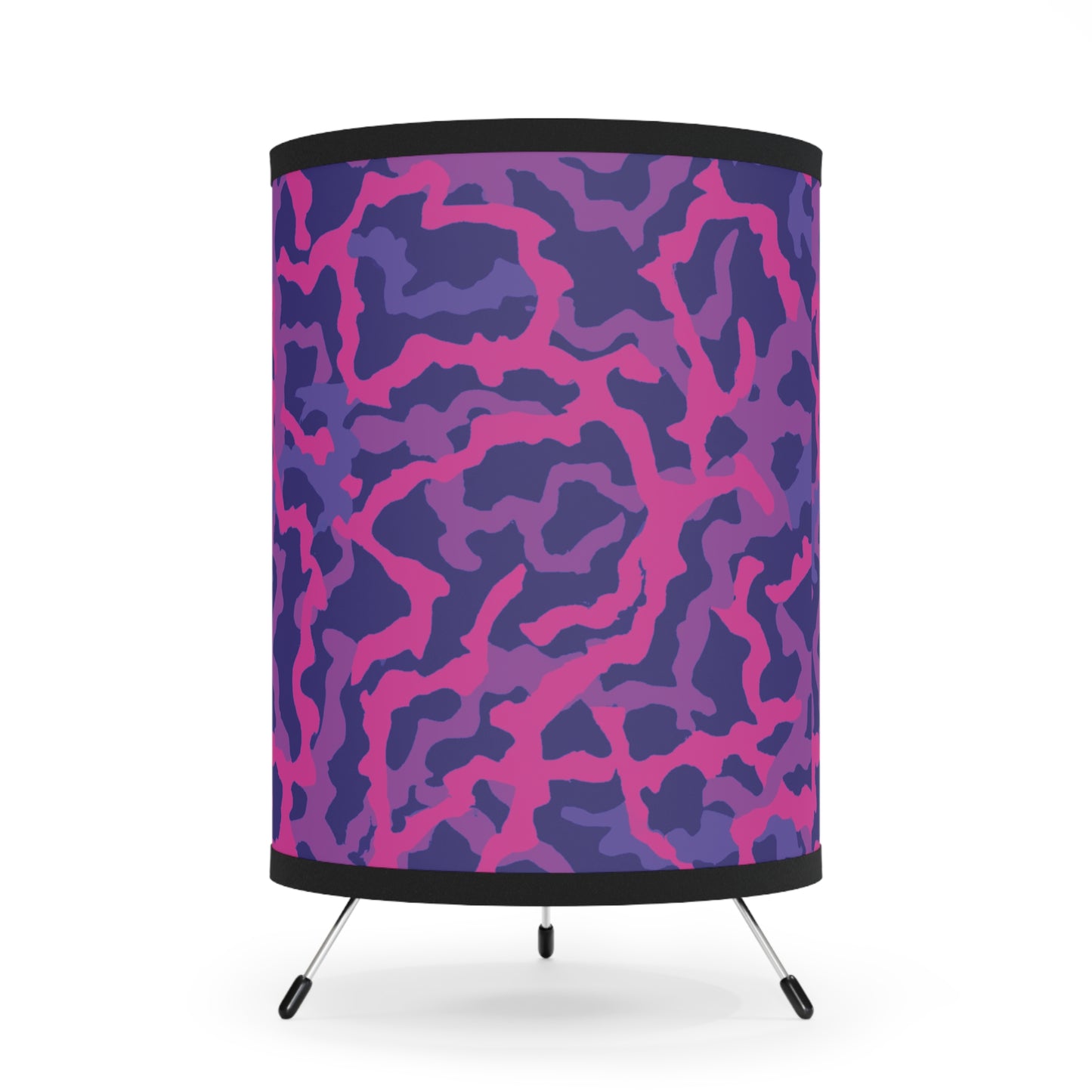 Coral Threads/Heatwave Tripod Lamp with Artistic High-Res Shade - Perfect for Home Décor