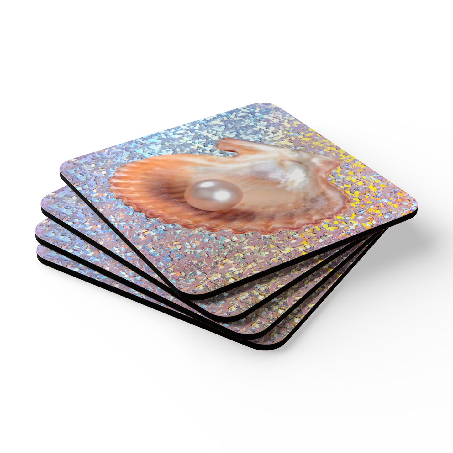 Coaster Set - Disco Peach Pearl Oyster