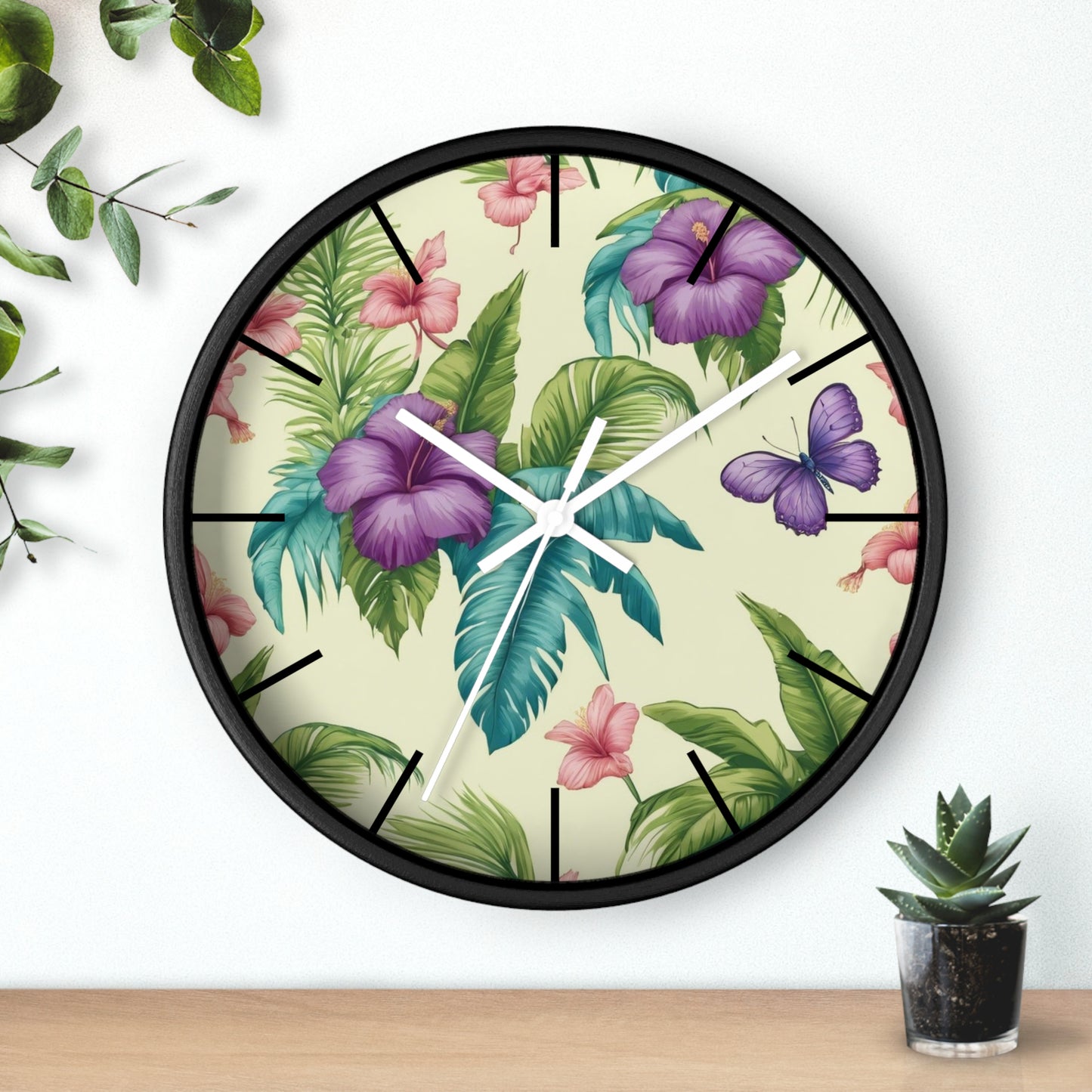 Wall Clock, Mary's Garden Toile, Hands/Base Variants