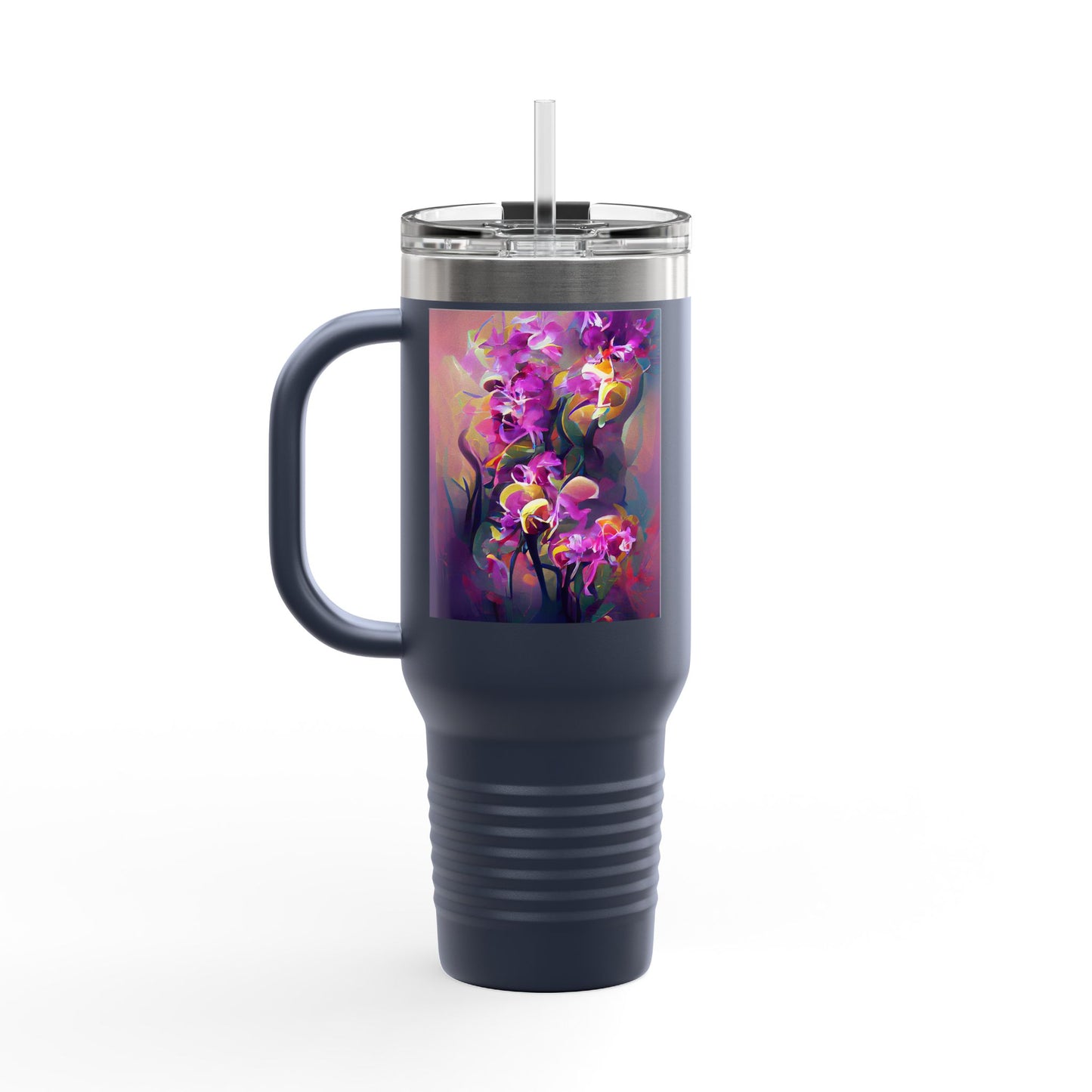Fantasy Orchids nsulated Travel Mug - 40oz - Perfect for Outdoor Adventures