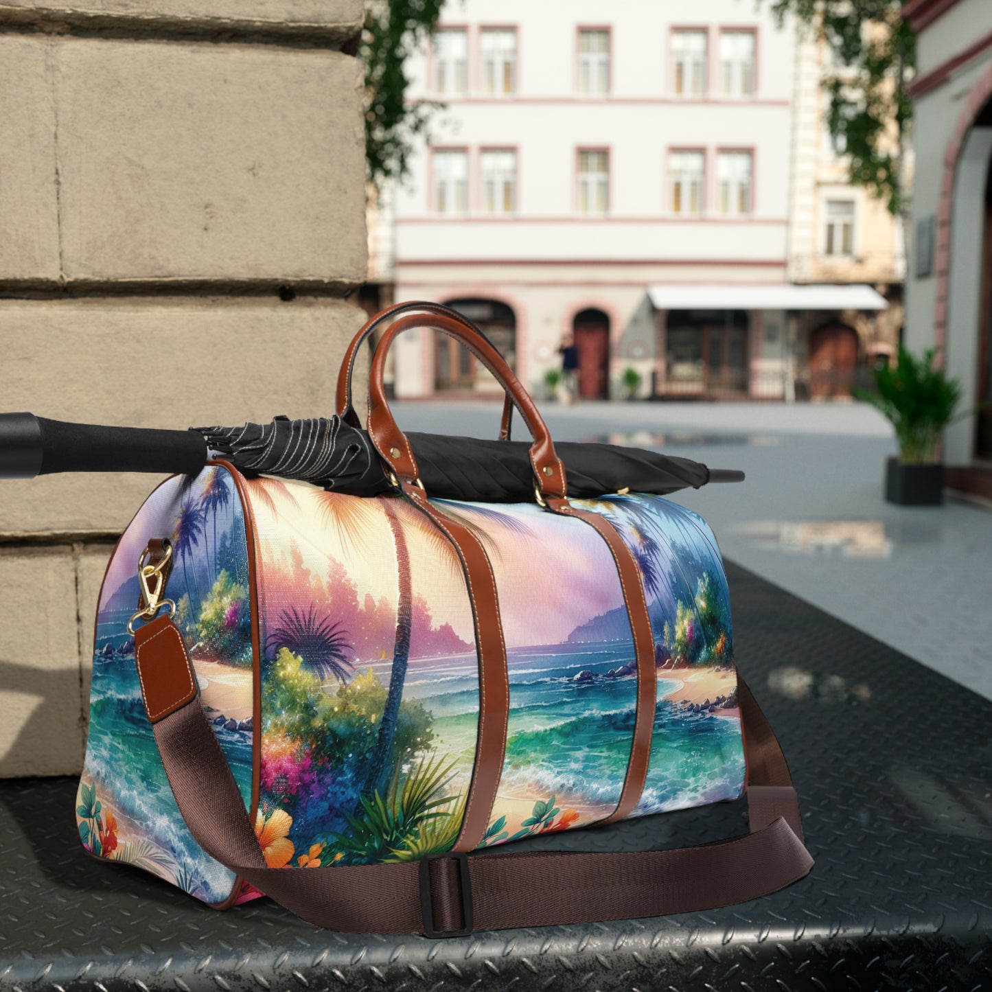 Tropical Waterproof Travel Bag - Perfect for Beach Getaways / Bay of Peace