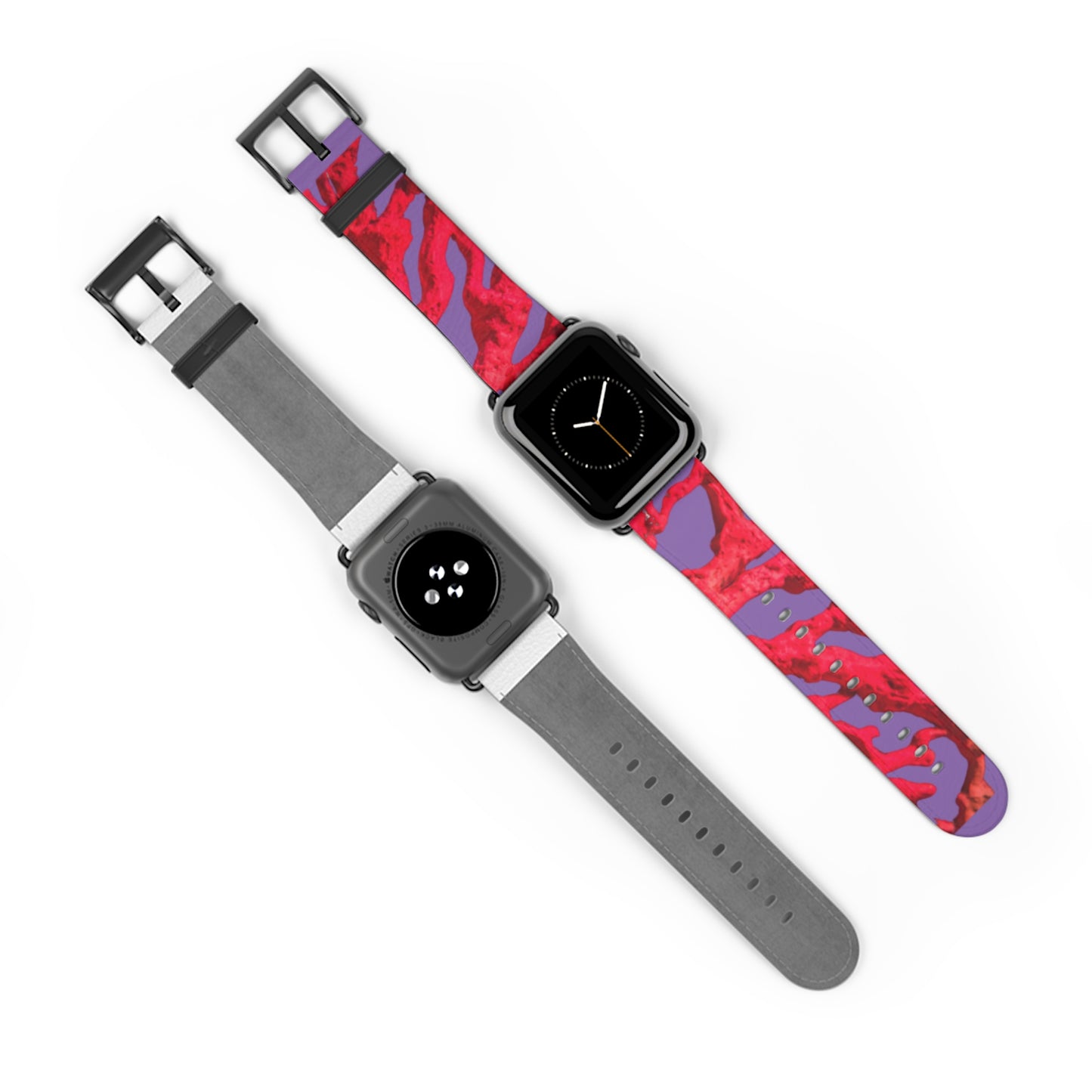 Apple Watch Band - Red Coral, purple background