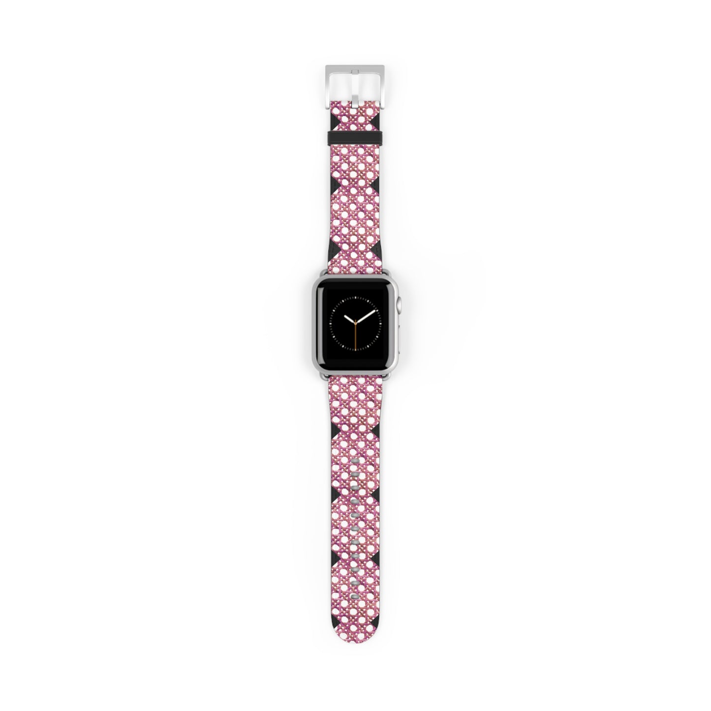 Apple Watch Band - Hibiscus Wicker Chair Weave, Black